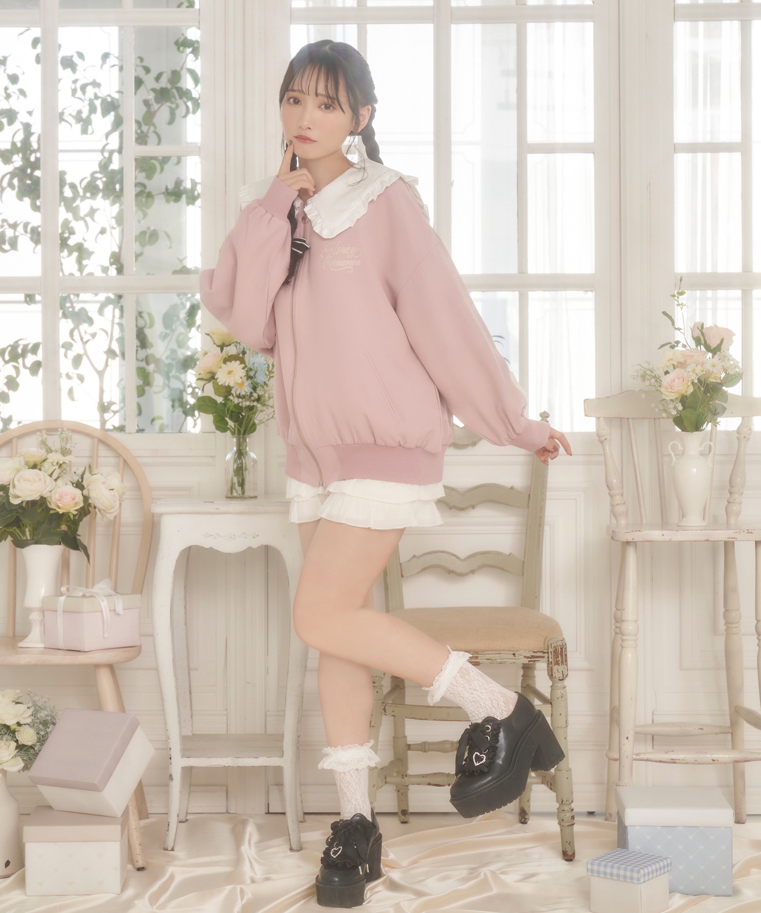 Honey Kitten アップリケジップアップ