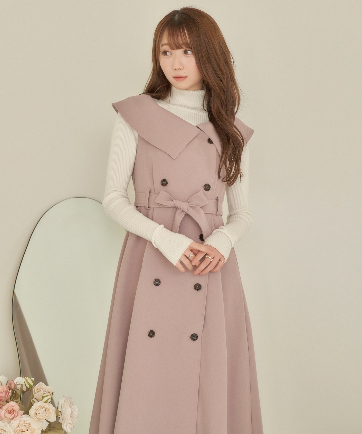 big collar trench one-piece – BUNNY APARTMENT