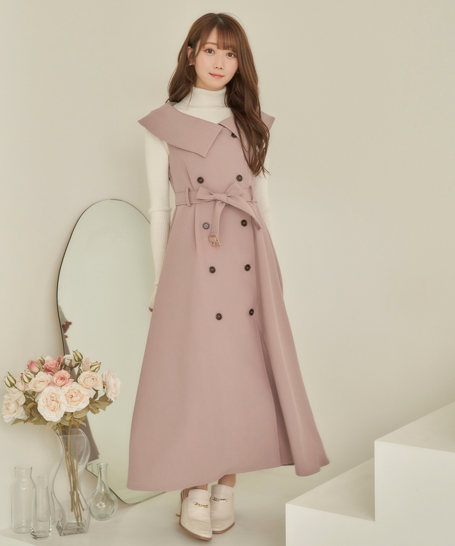 big collar trench one-piece – BUNNY APARTMENT