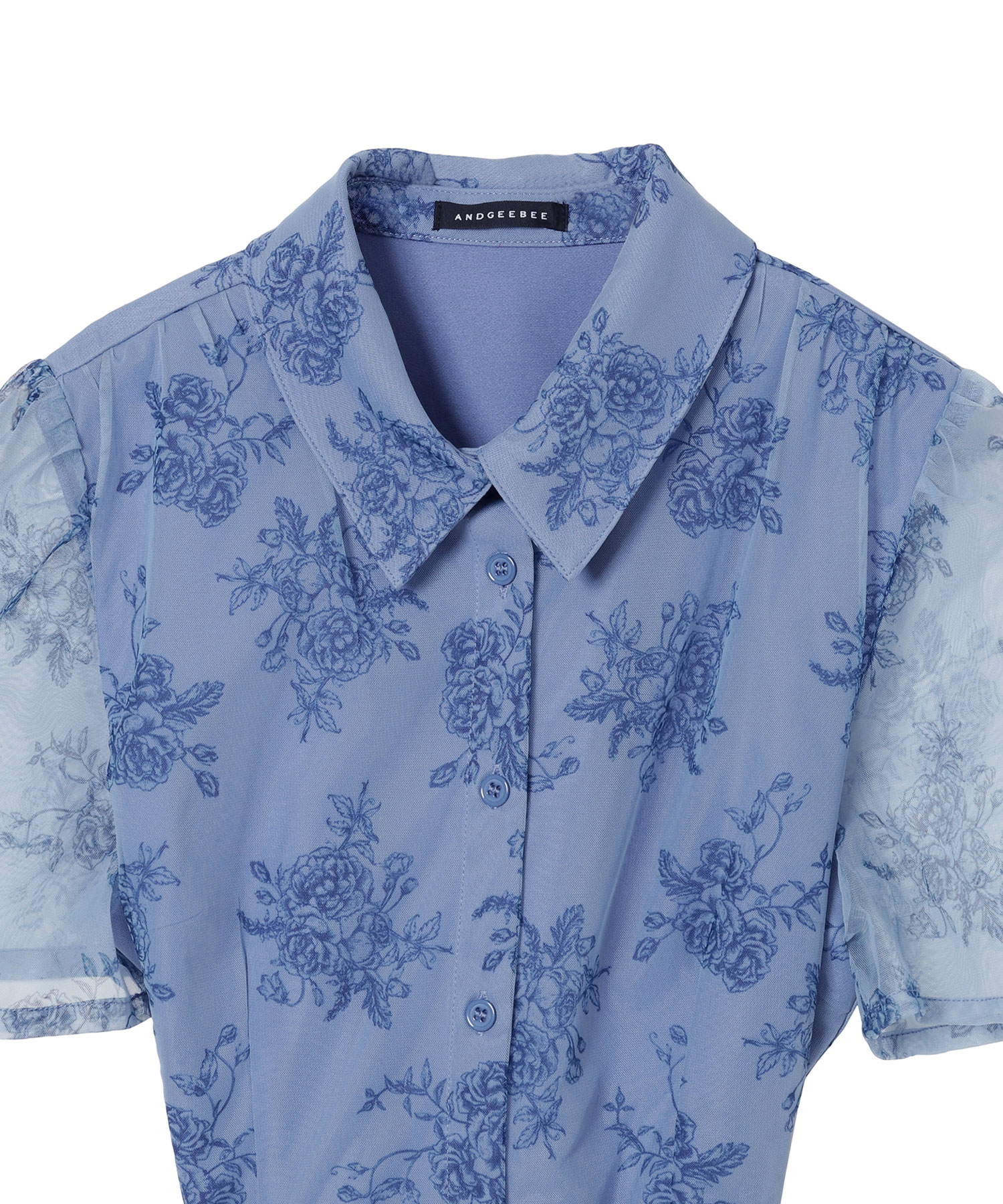 チュールフラワーワンピ