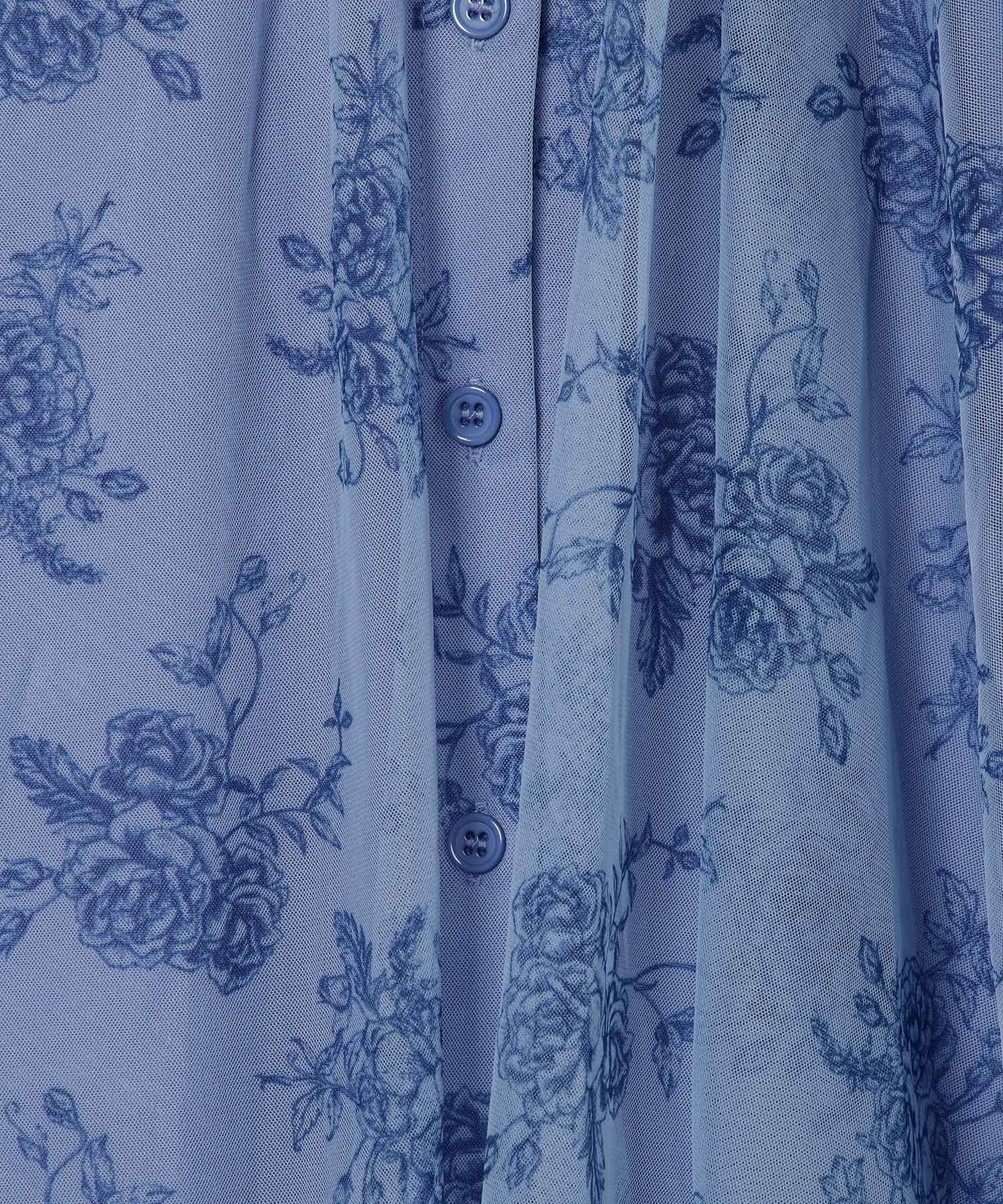 チュールフラワーワンピ