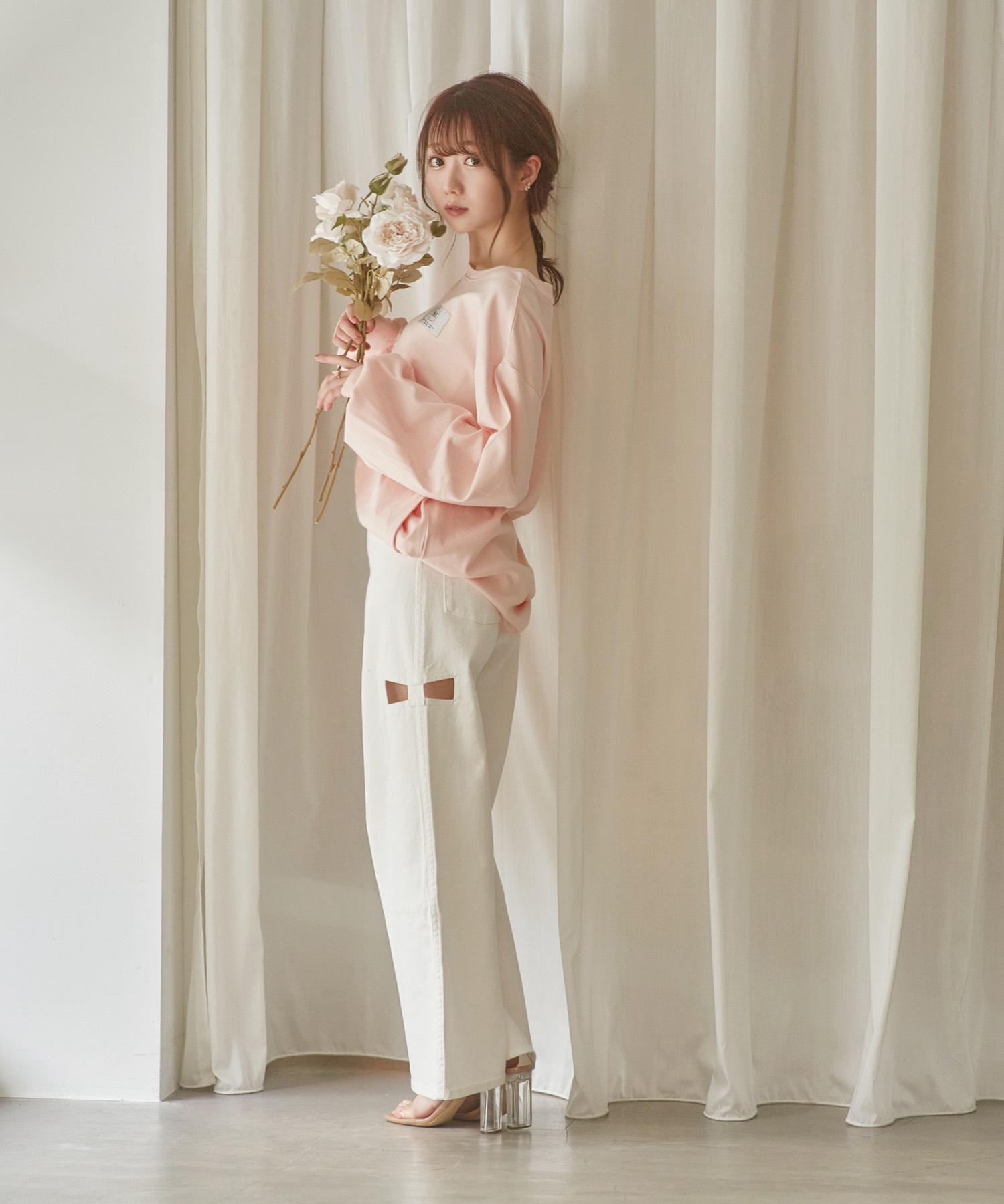 one point tag long sleeve T