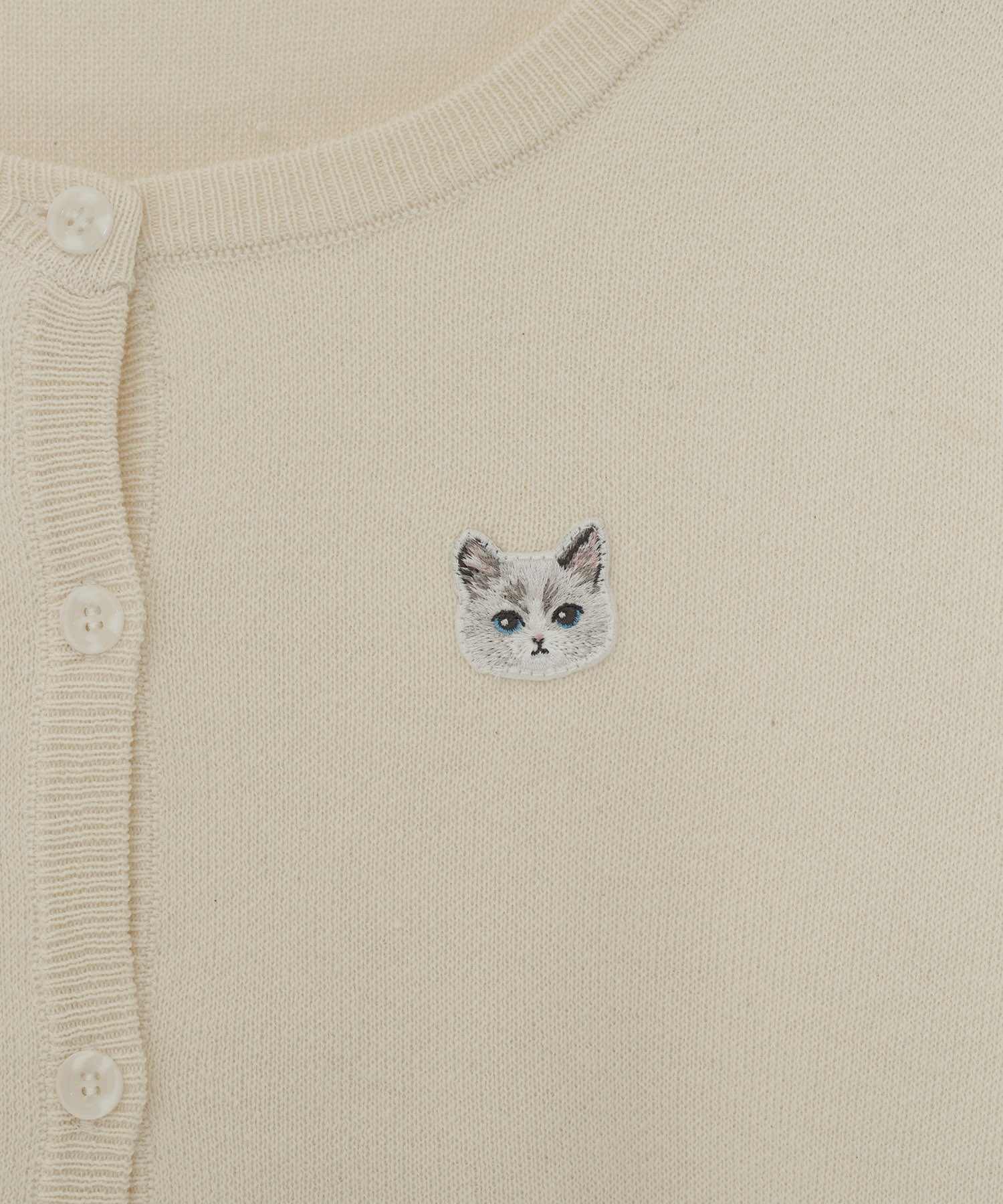 kitten emb cardigan