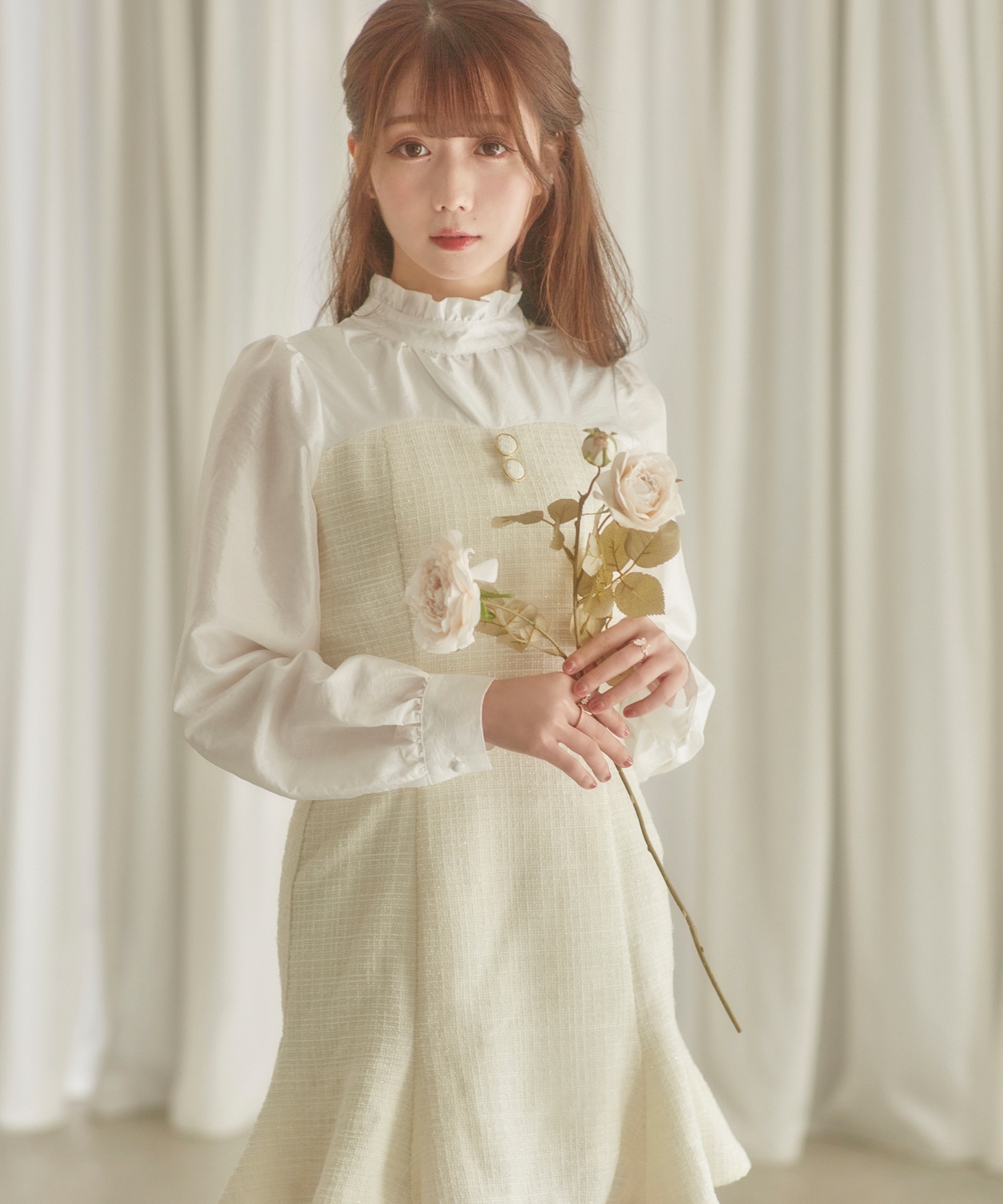 10,000円INSTANTFUNK Tweed mini dress ワンピース　ツイード