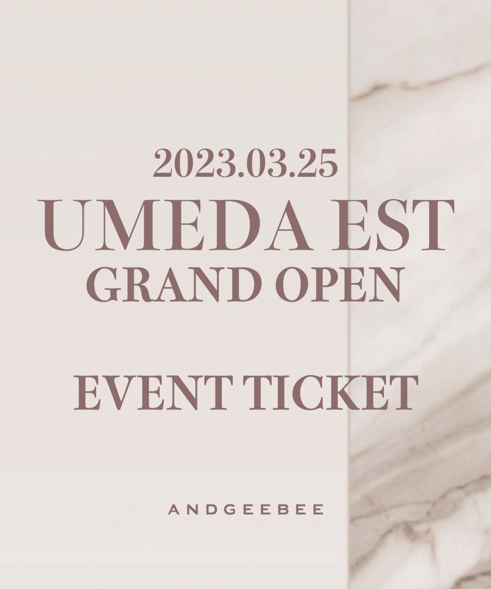 ANDGEEBEE  梅田エストイベント入場チケット