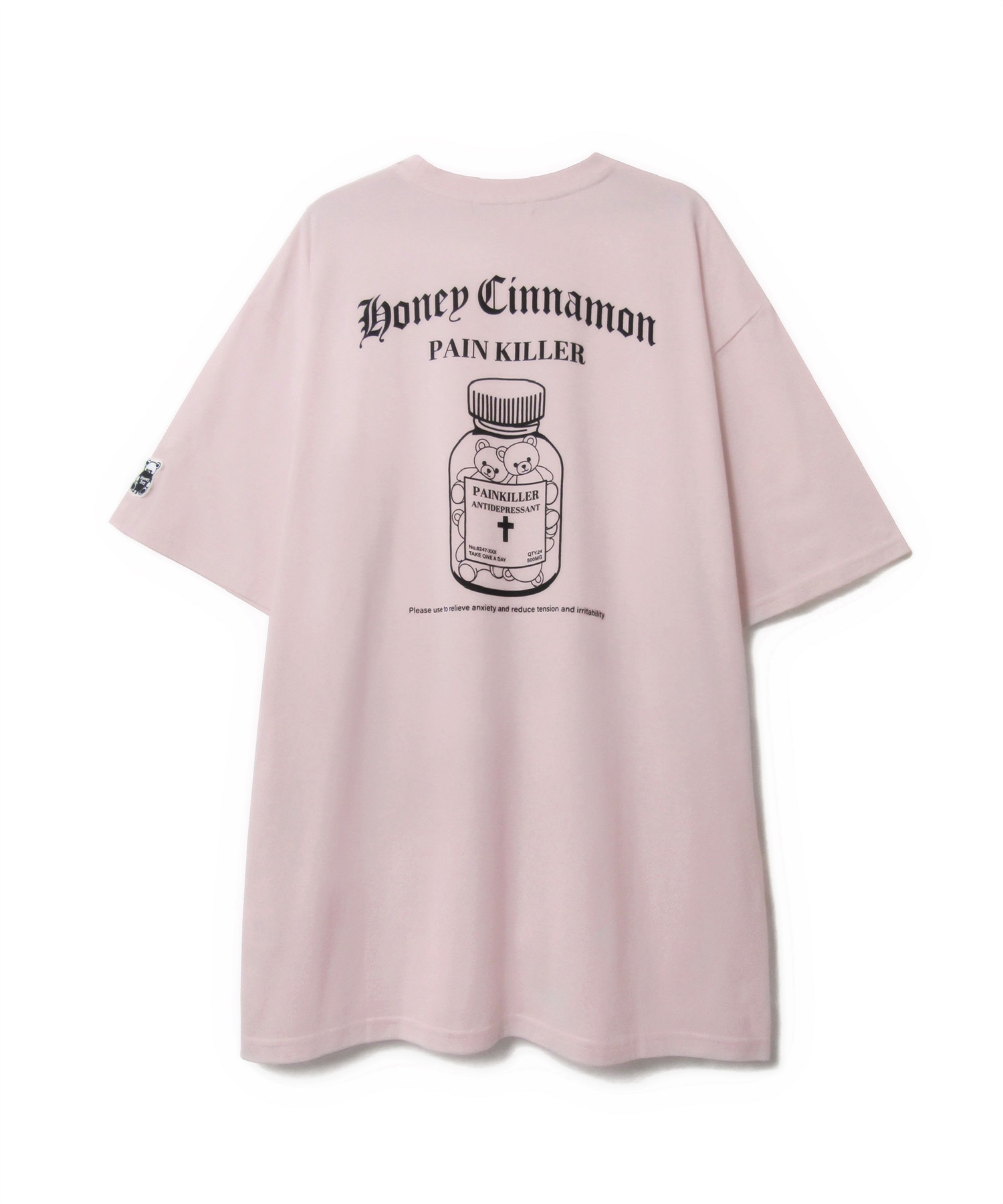 HONEY CINNAMON ユニセックス BIG Tシャツ ピンク