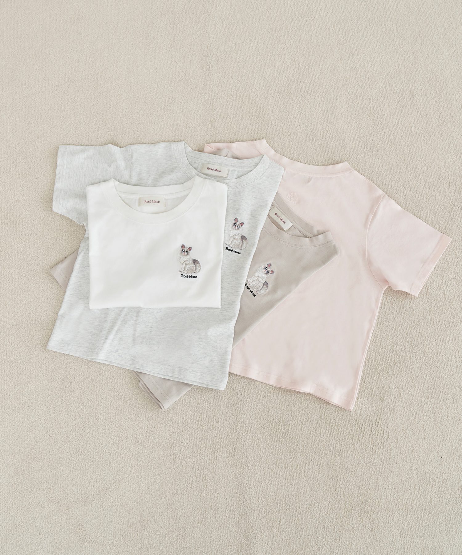 cat embroidery T-shirts_M – BUNNY APARTMENT