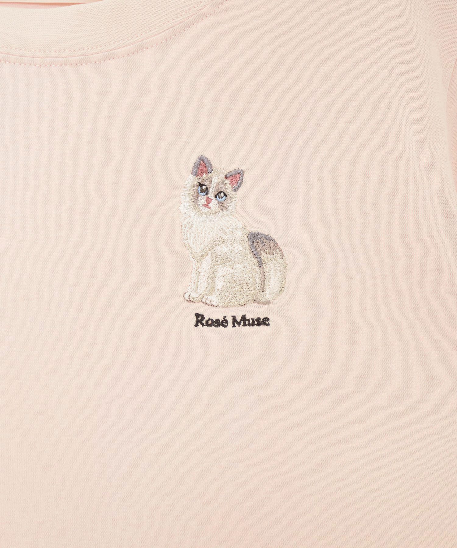 cat embroidery T-shirts_M – BUNNY APARTMENT