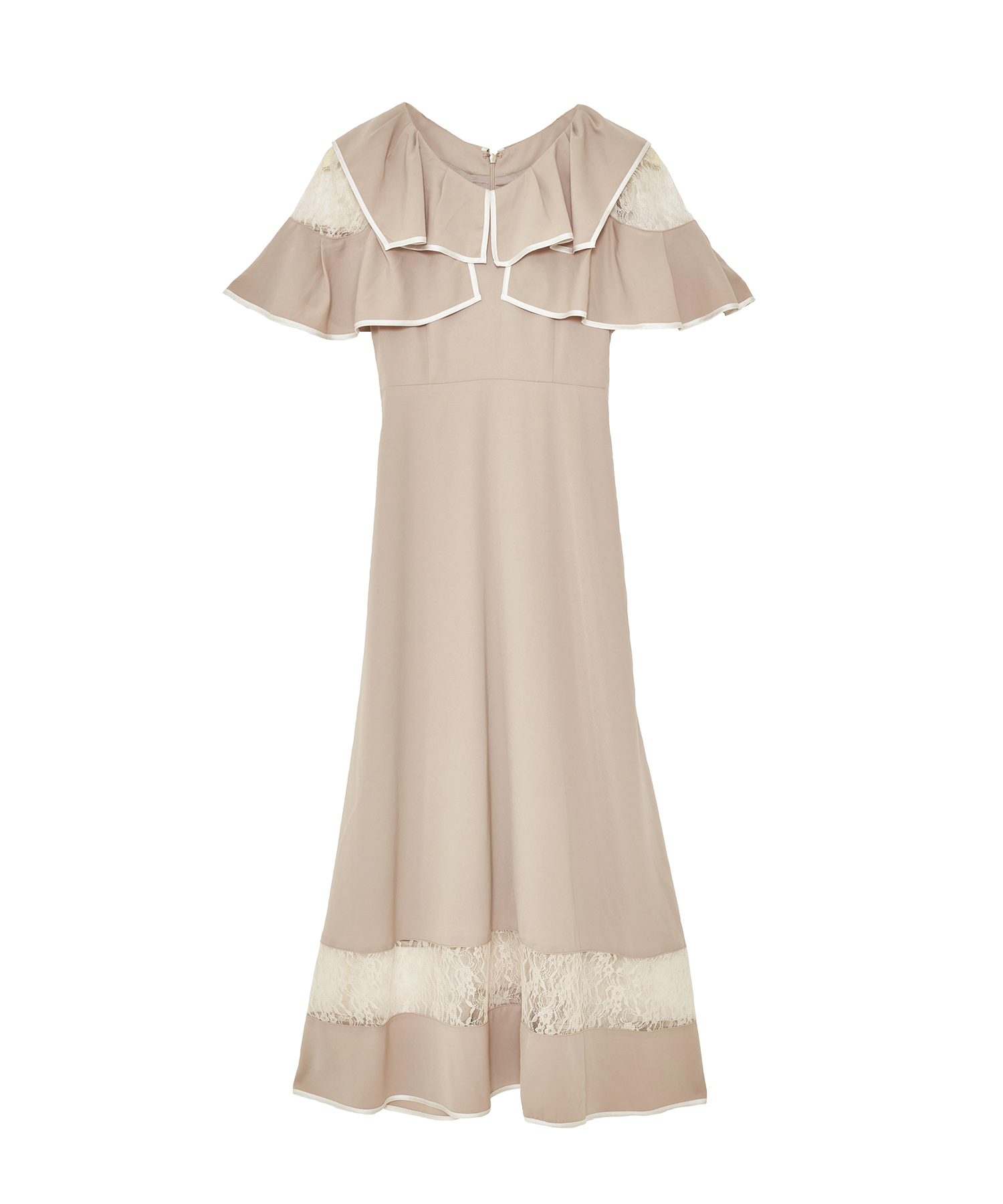 piping lace switching dress （Rosé Muse）ワンピース