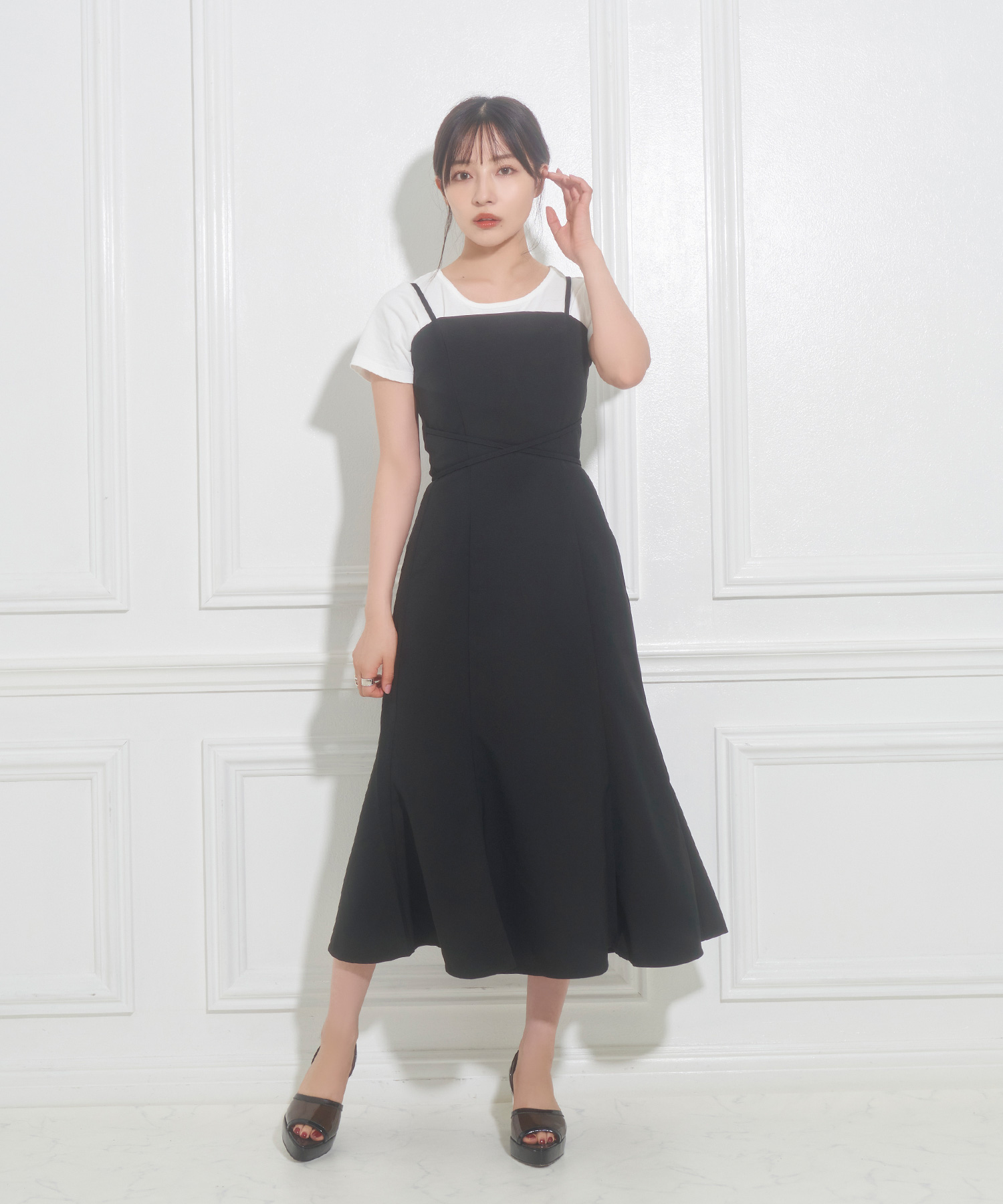 リボンキャミワンピ