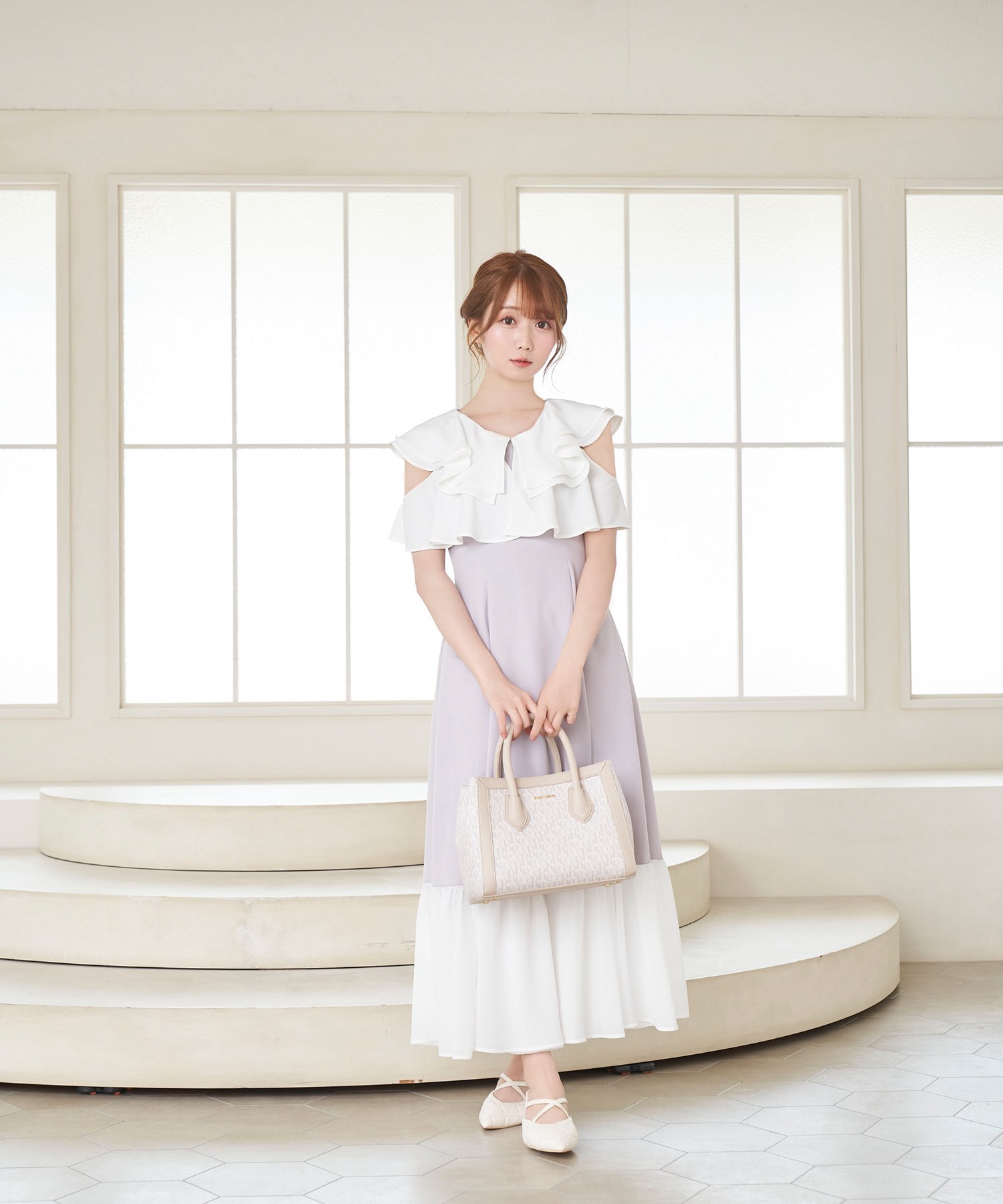 flare collar one piece【lavender】 – BUNNY APARTMENT