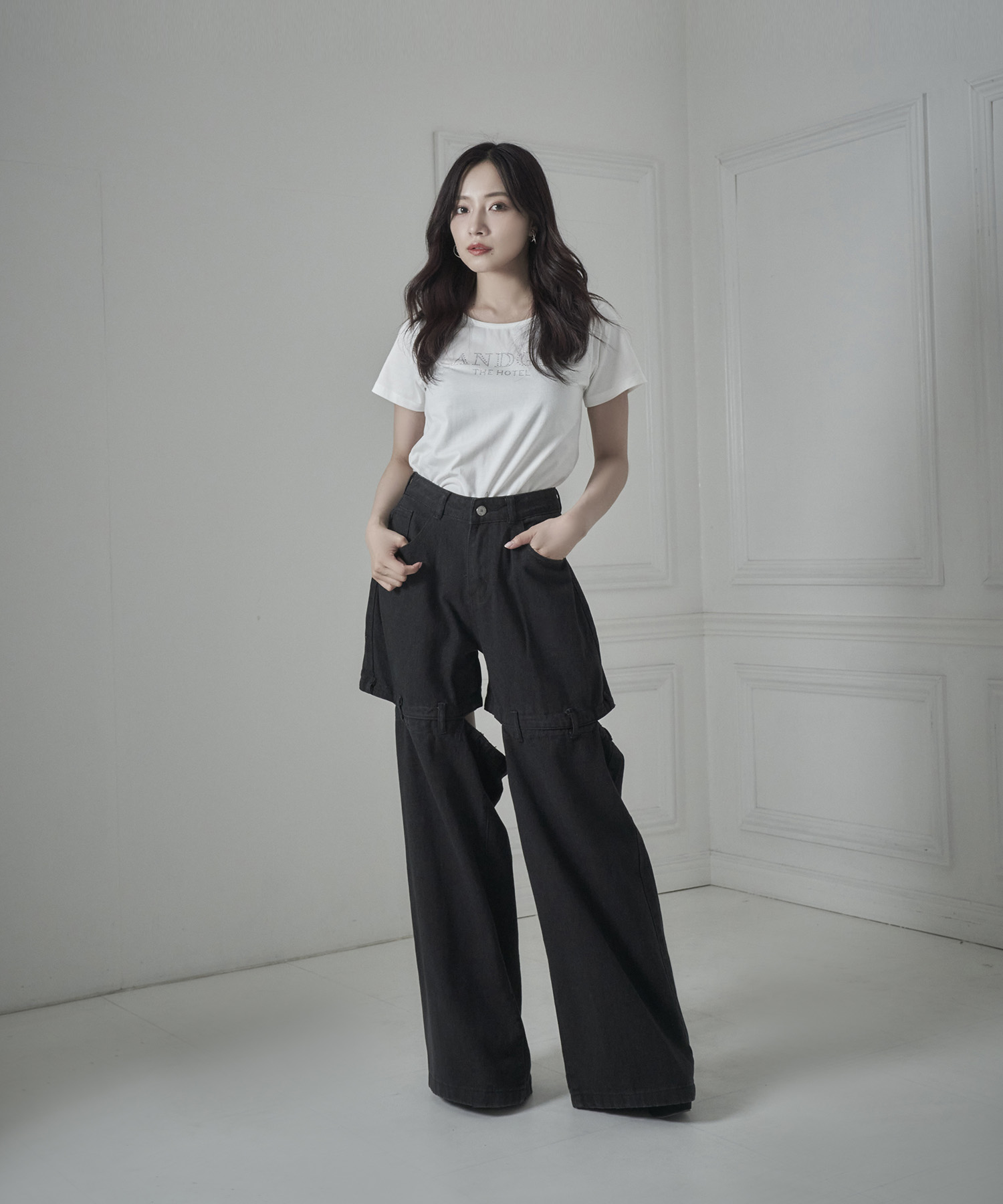 ラインストーンロゴT