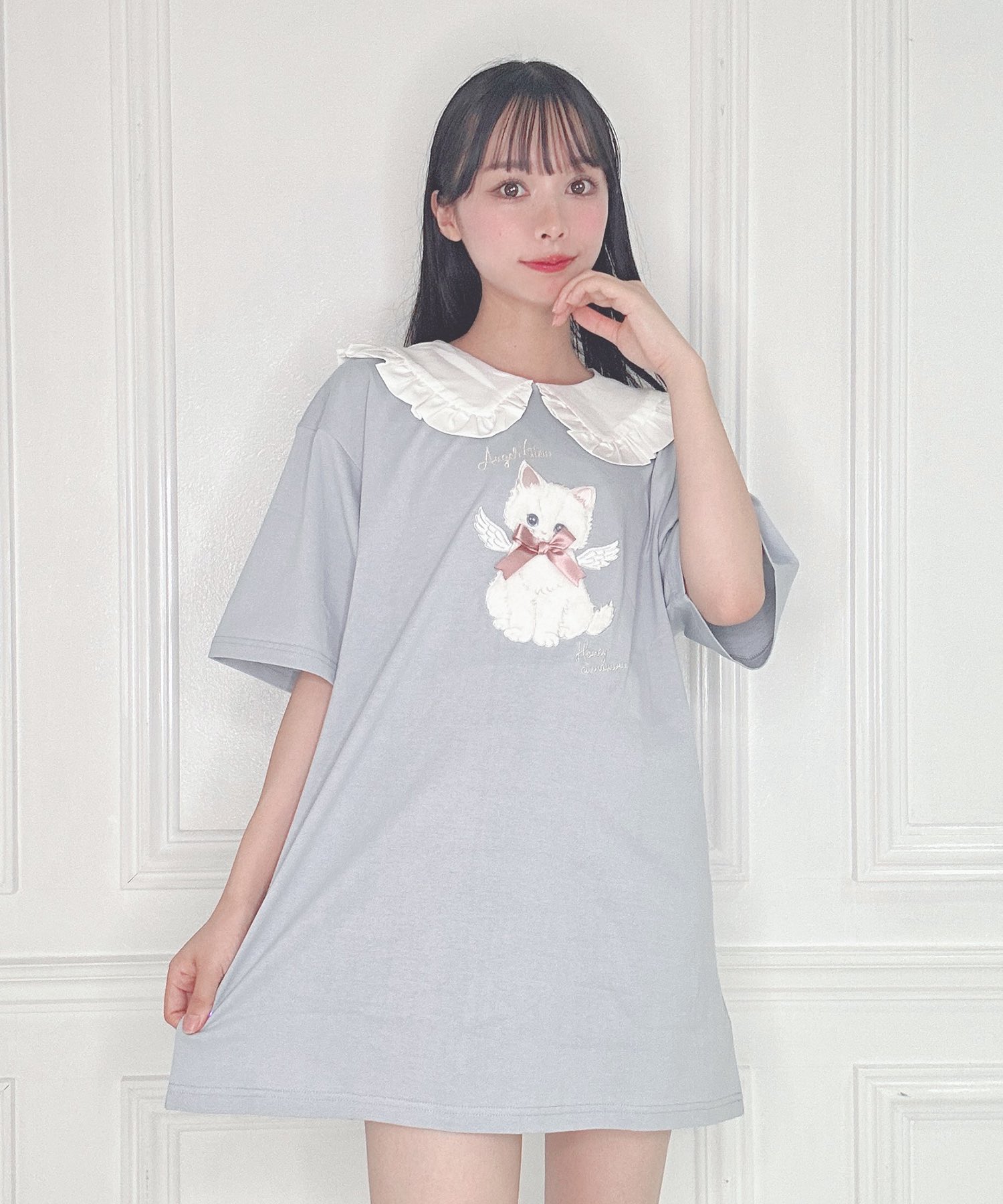 Angel KittenアップリケTシャツ