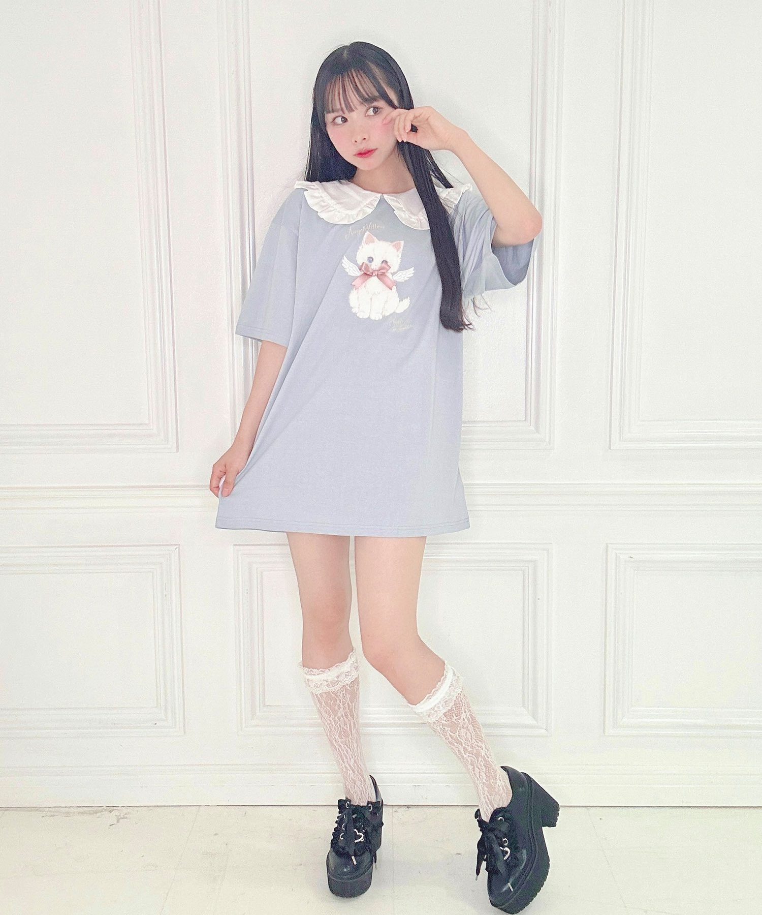 Angel KittenアップリケTシャツ