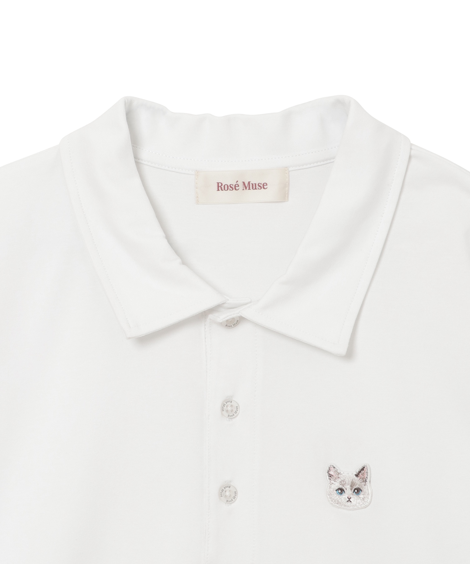 kitten wappen polo shirts【white】
