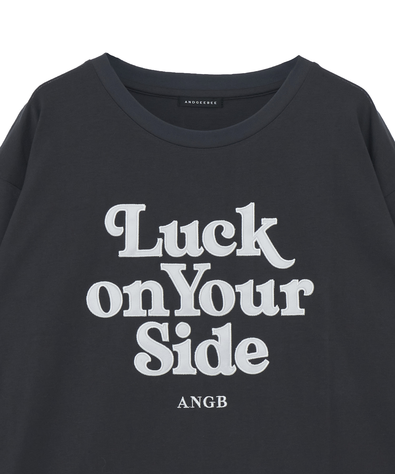 UNISEX サテンワッペンロゴロンT