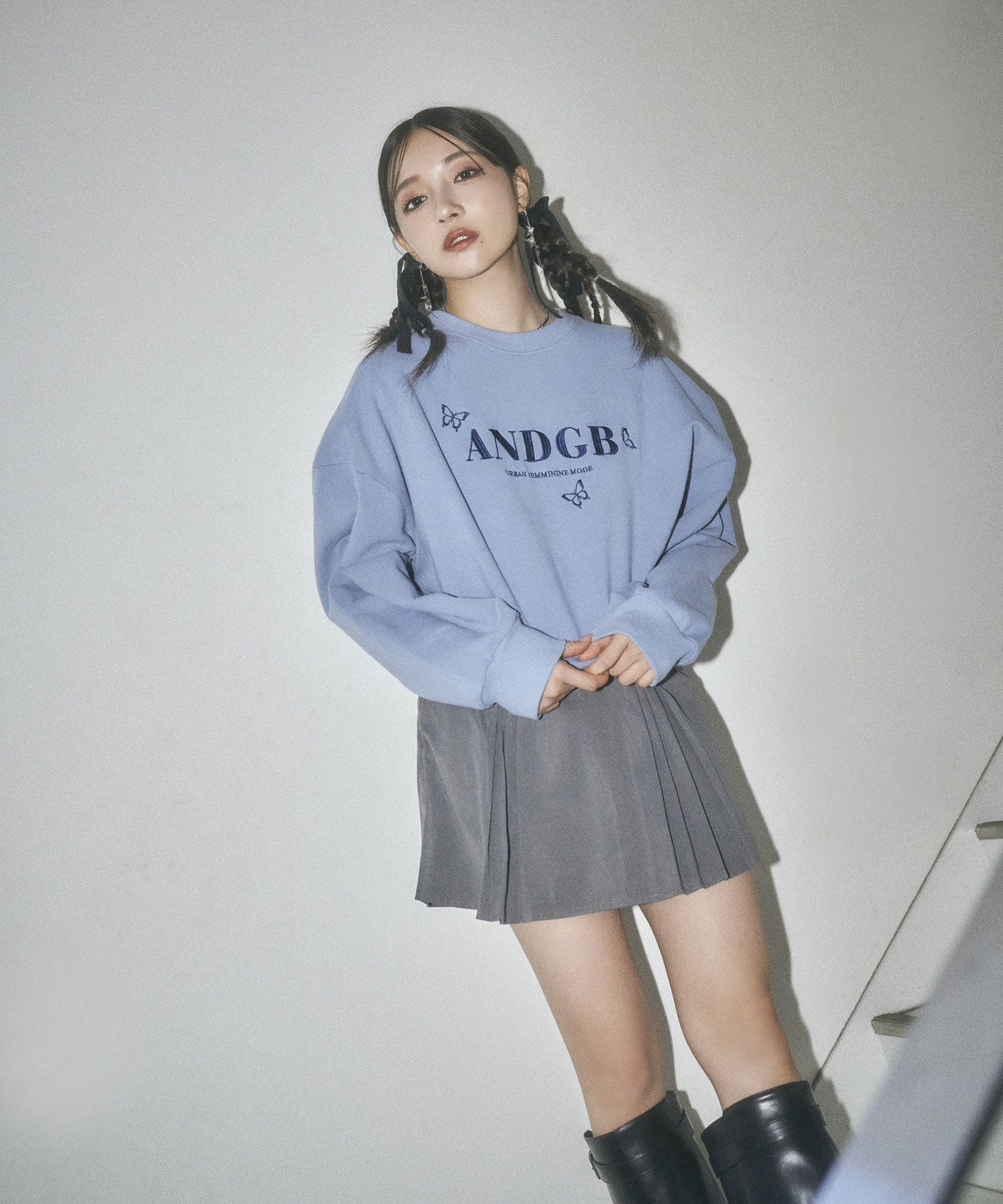 バタフライロゴ裏起毛スウェット