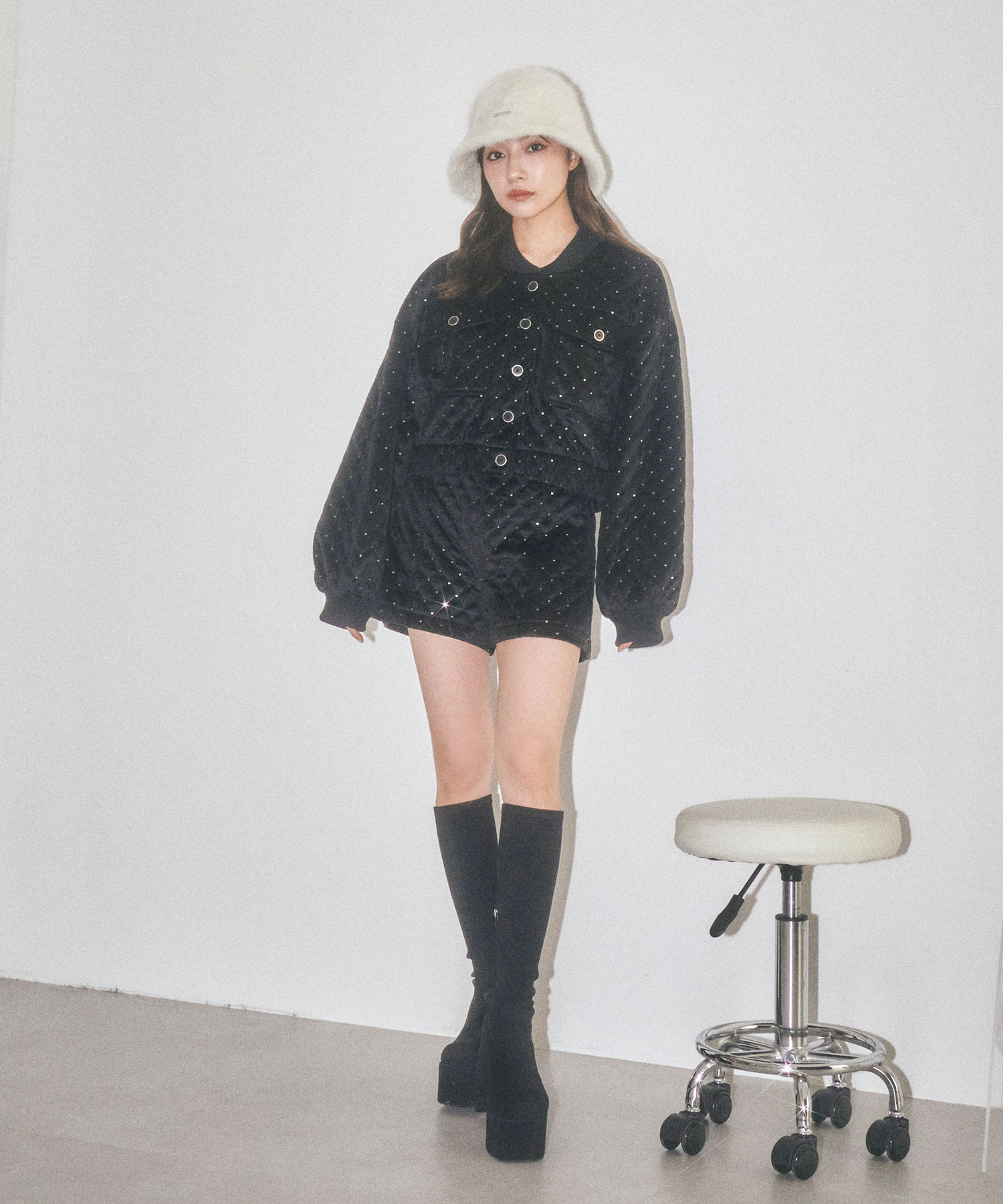 キルティングブルゾン