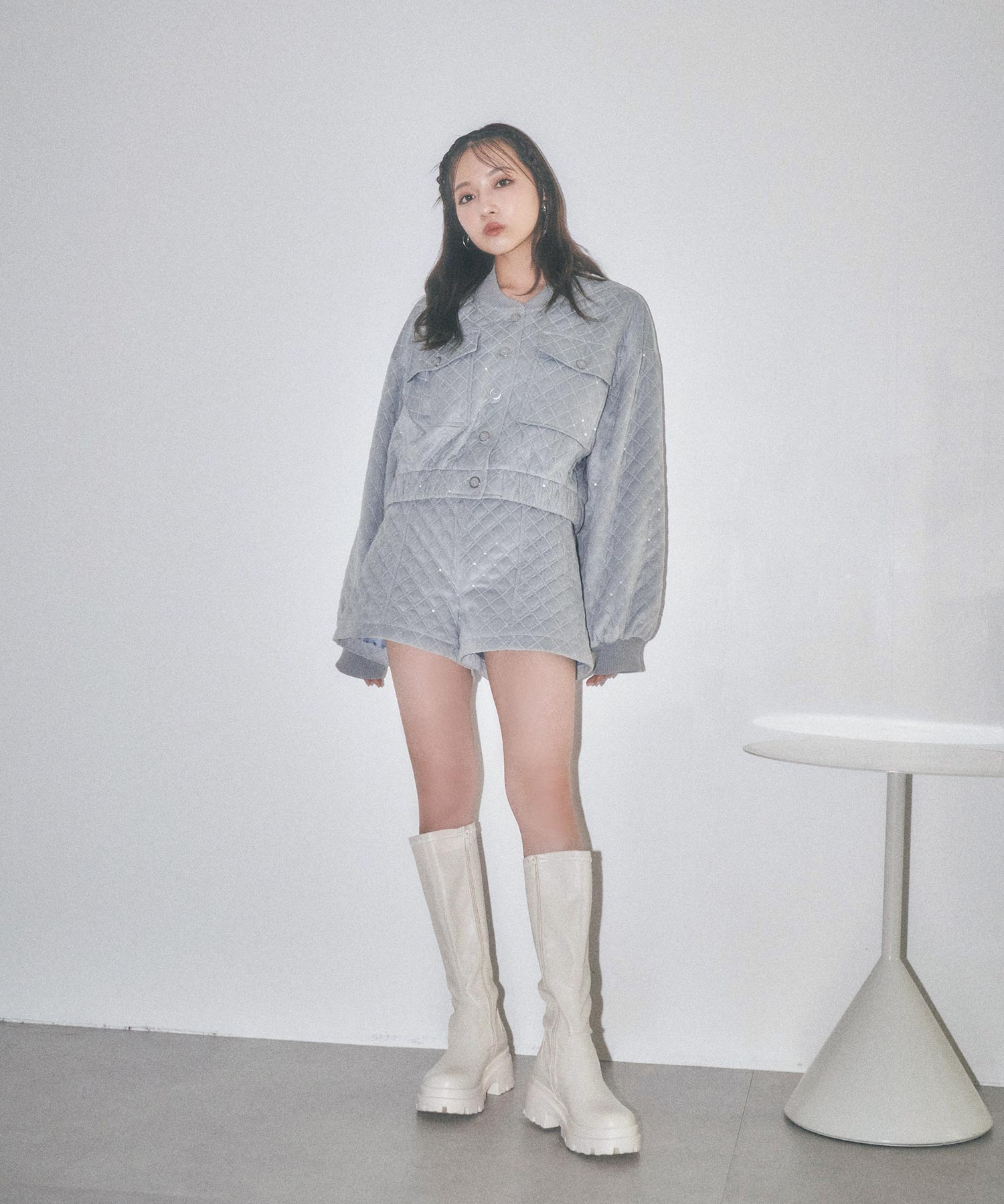 キルティングブルゾン