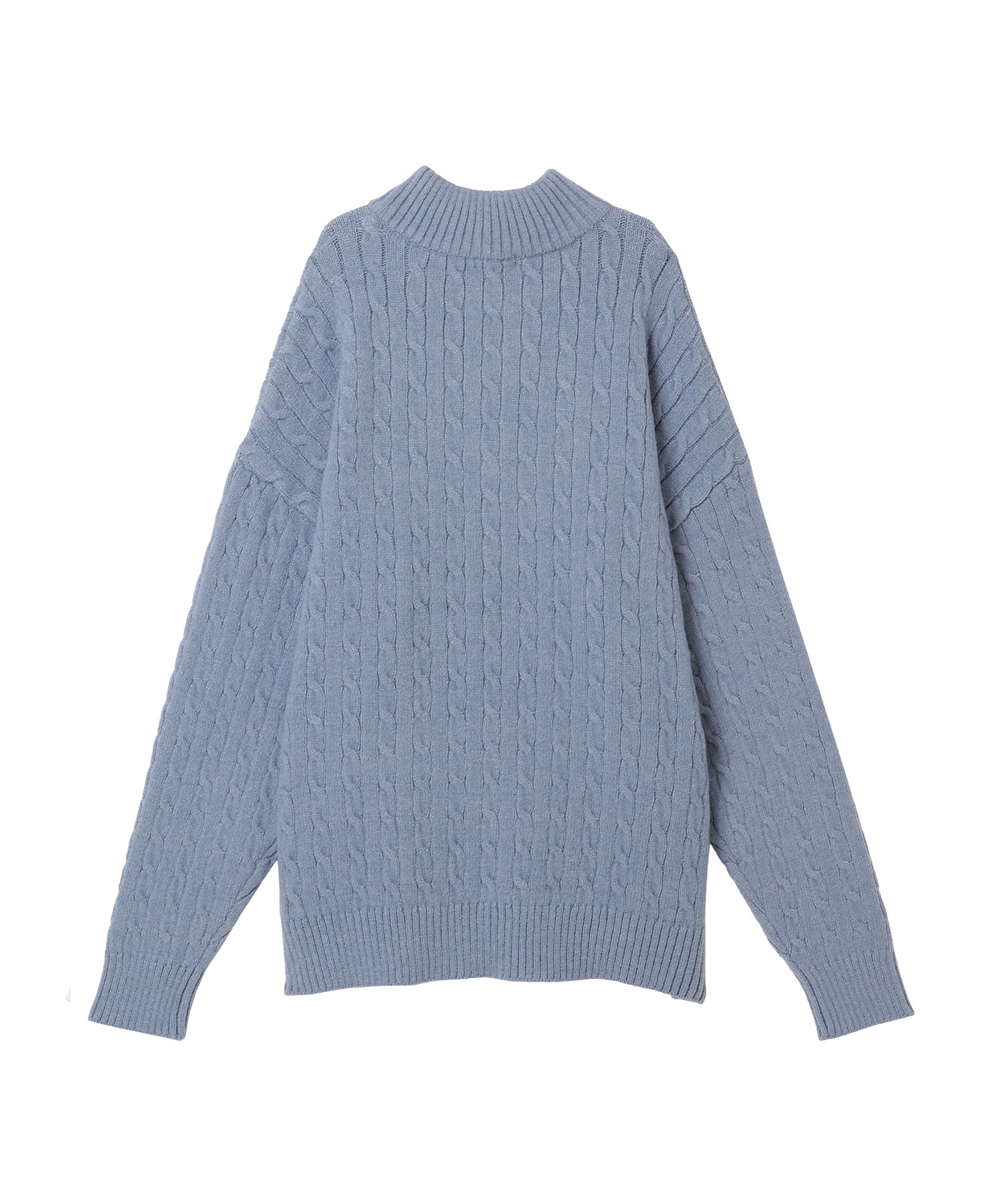 UNISEX ハーフジップハイネックニット