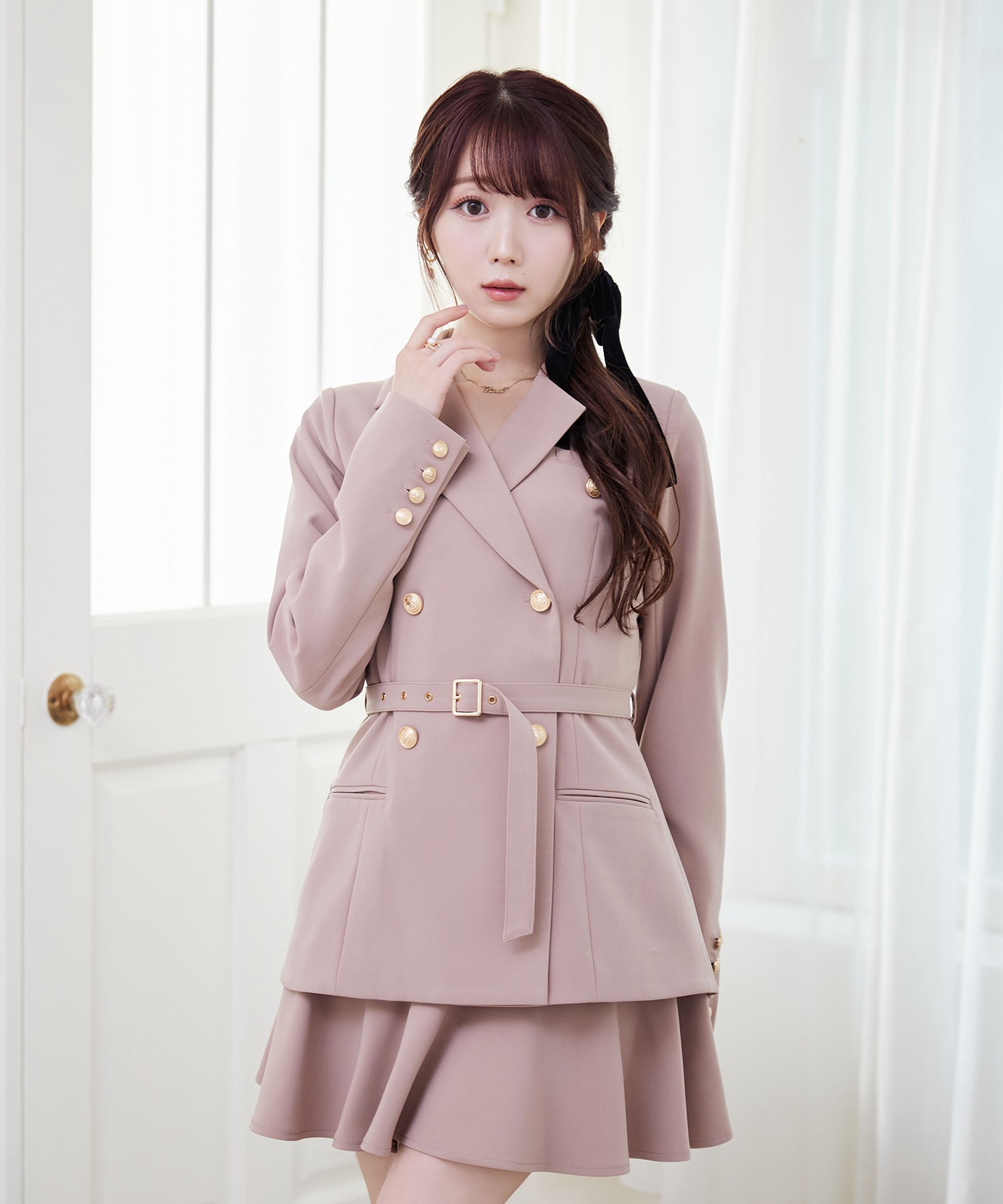 即購入可能Rosé Muse tailored charm coat【ivory】 - ピーコート