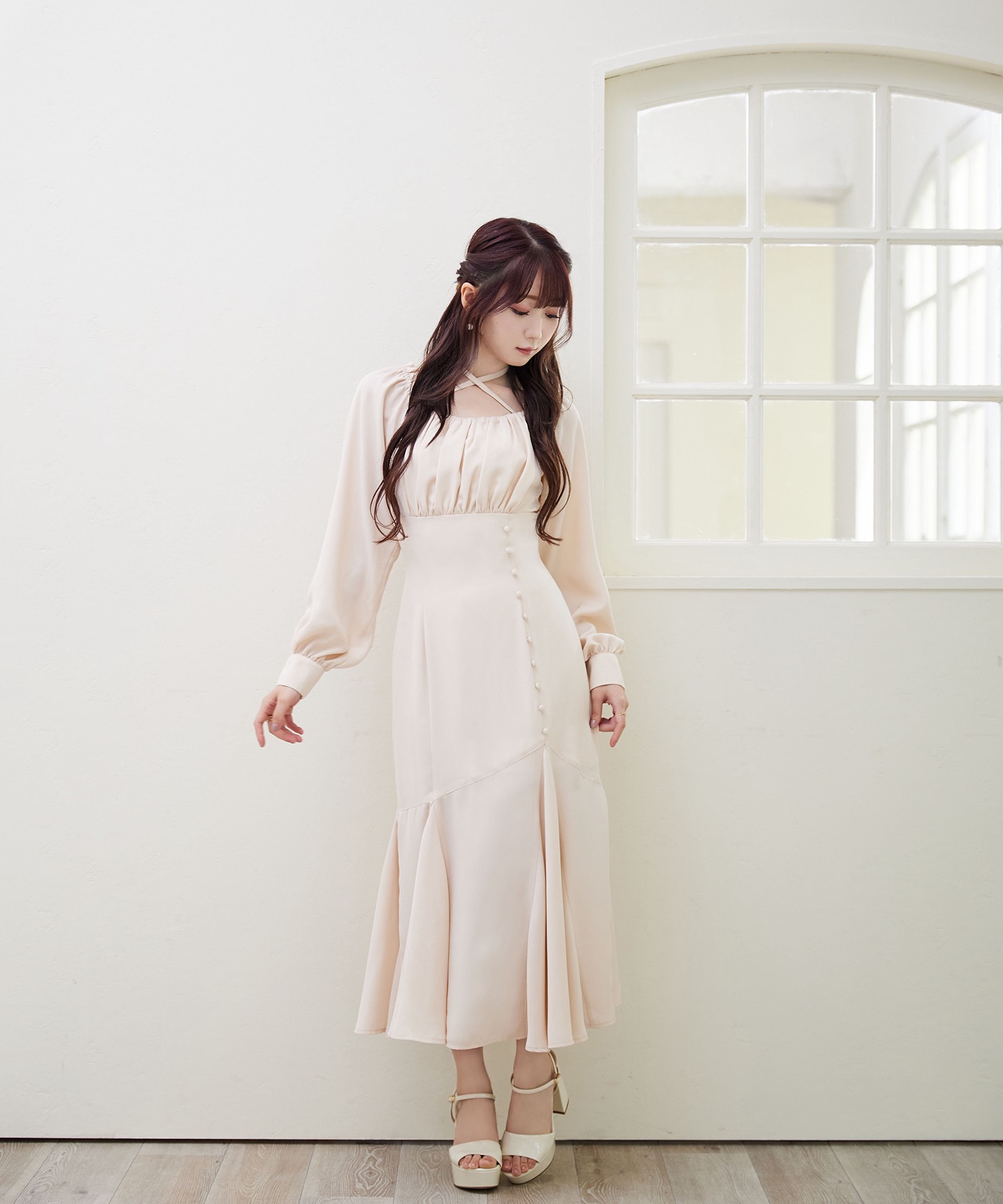 2way off-shoulder dress【ivory】