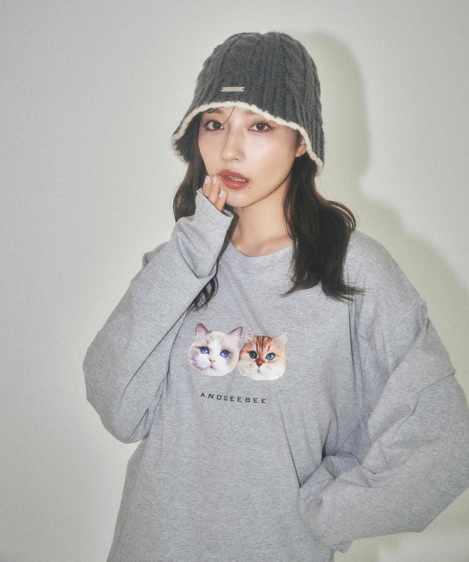 UNISEX キャットプリントロンT – BUNNY APARTMENT