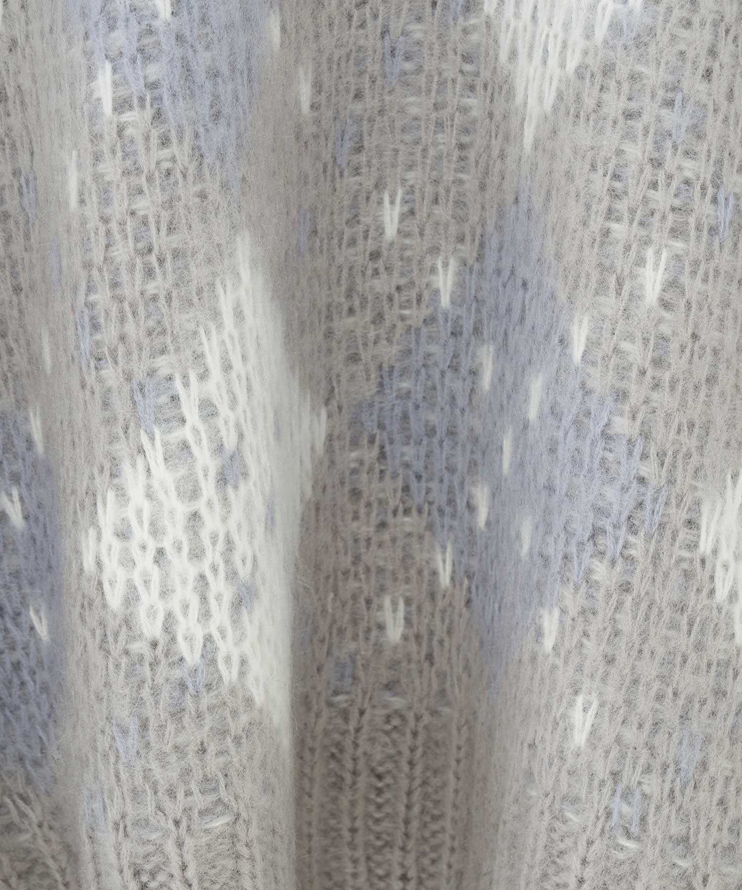 UNISEX アーガイルニットカーデ