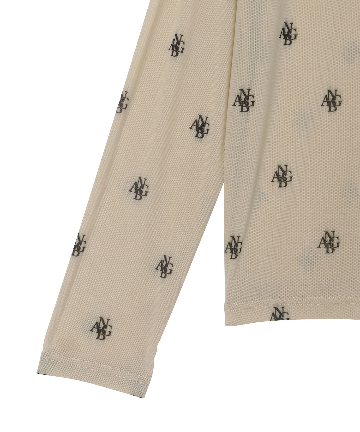 ロゴメッシュトップス