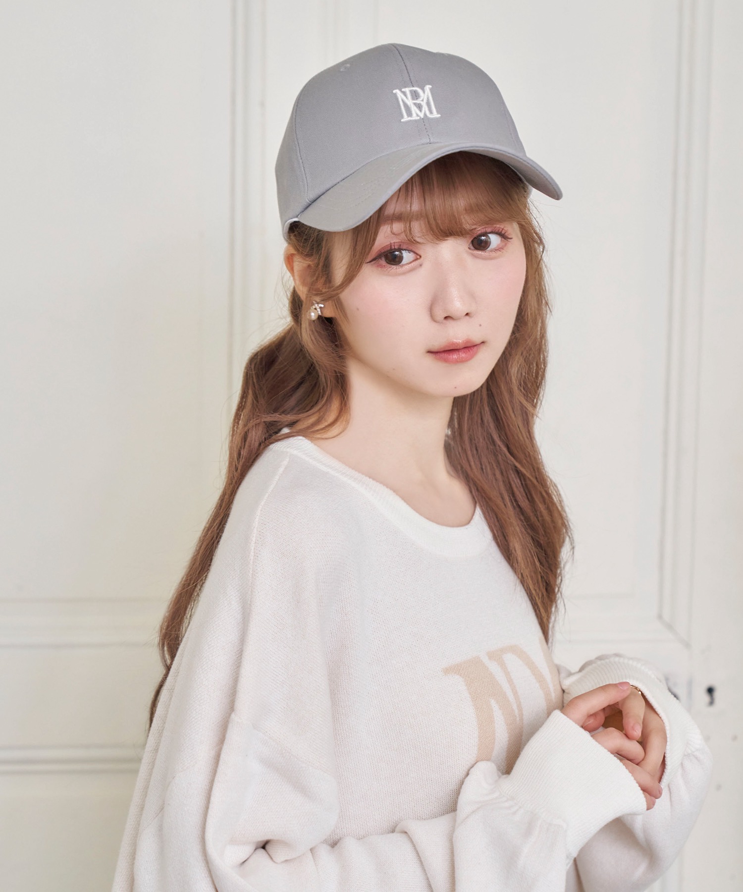 monogram emb cap【gray】
