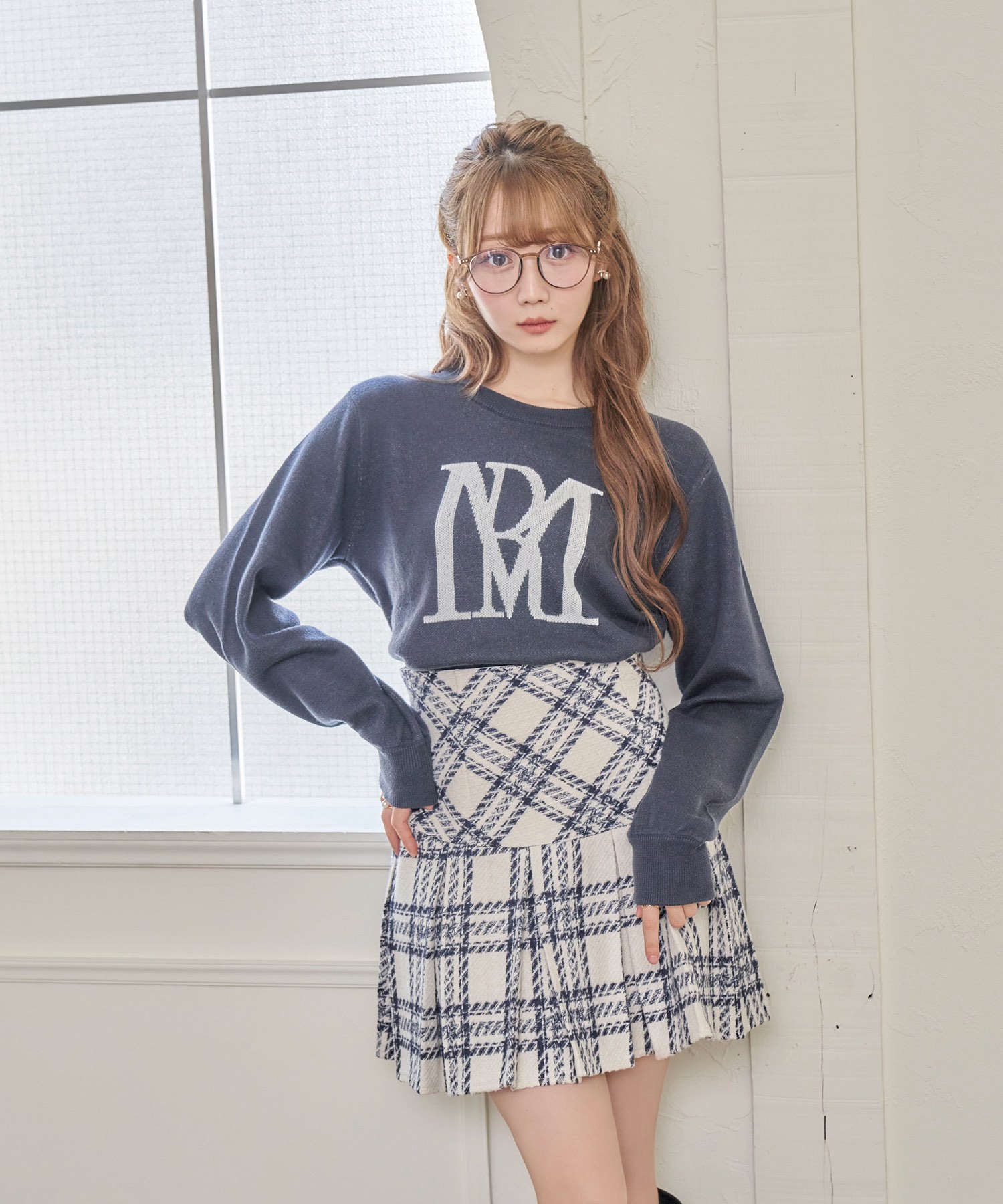 RM logo knit_M size【navy】