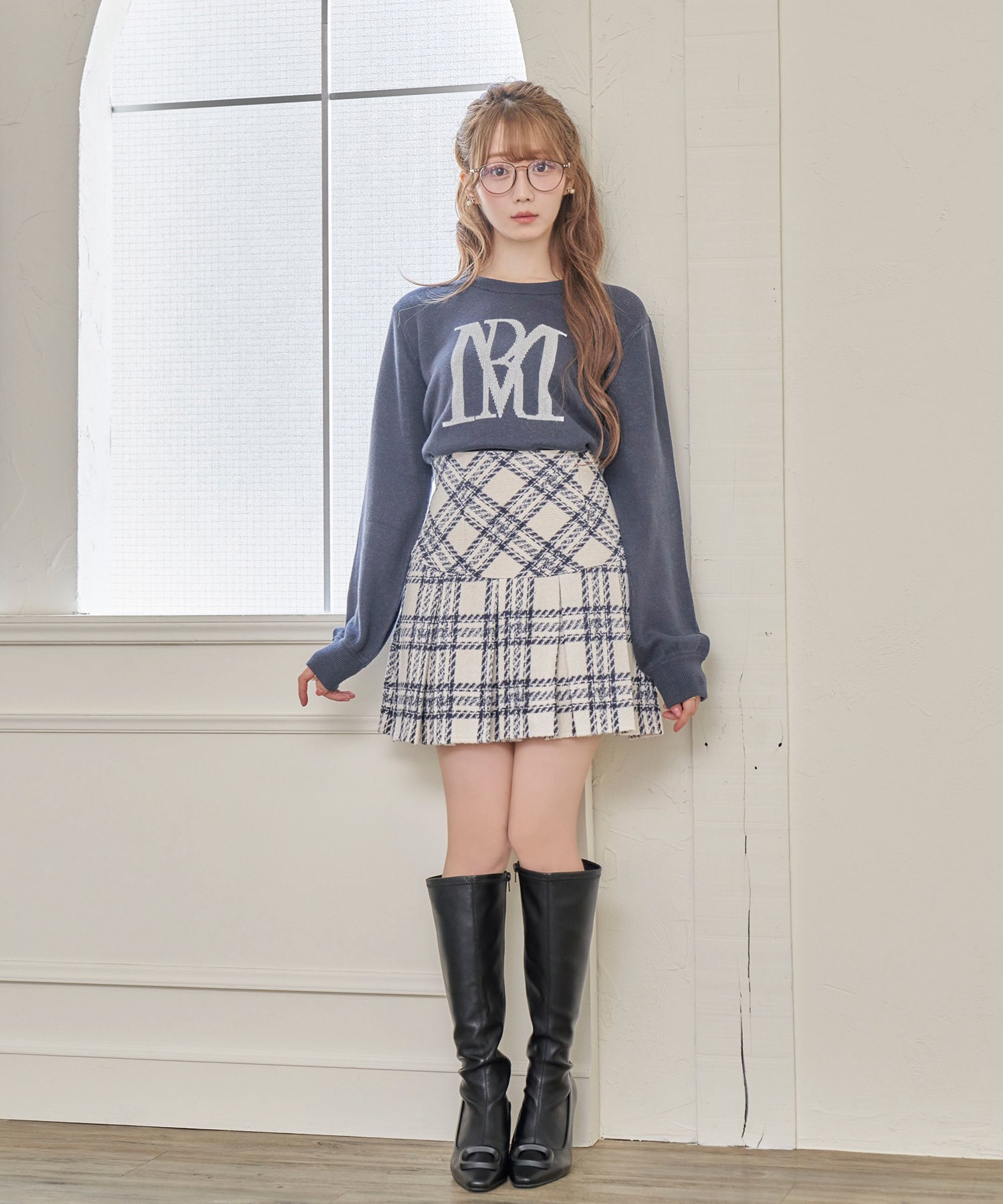 RM logo knit_M size【navy】