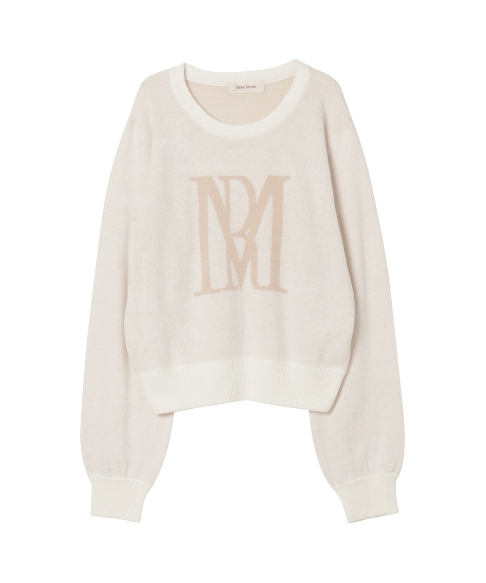 RM logo knit_M size【white】