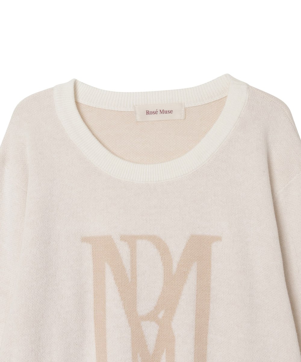 RM logo knit_M size【white】