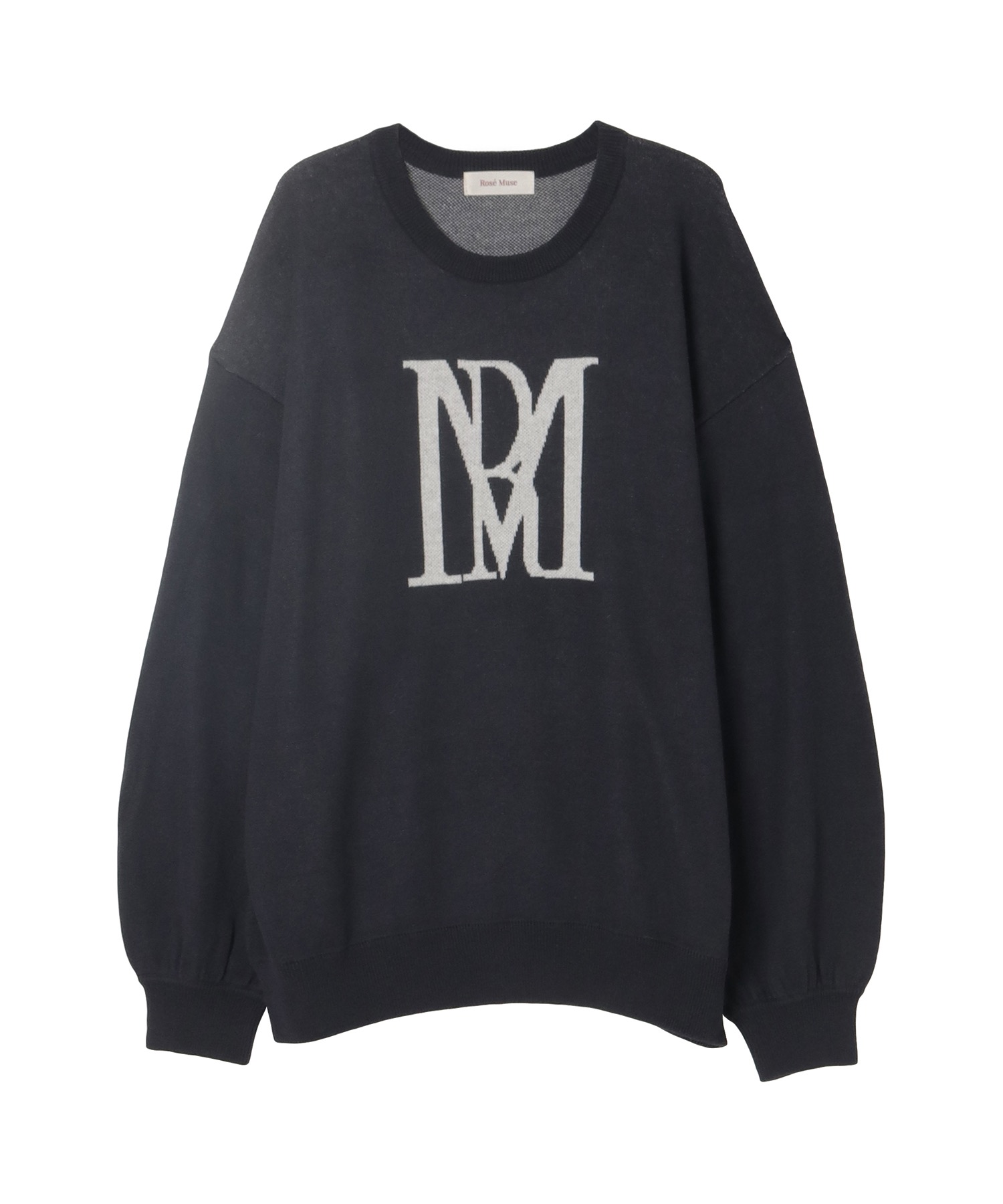 Rosé Muse RM logo knit_L size【navy】-