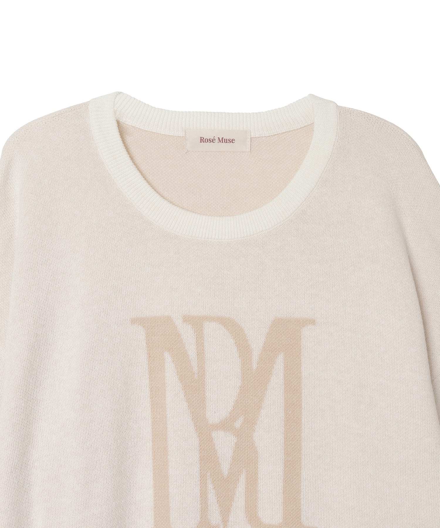 Rosé Muse RM logo knit_L size【white】-