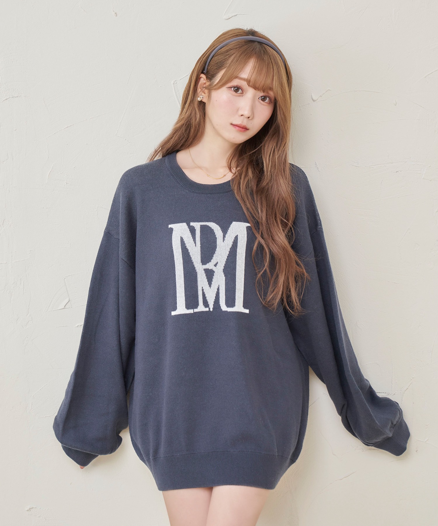 RM logo knit_L size【navy】