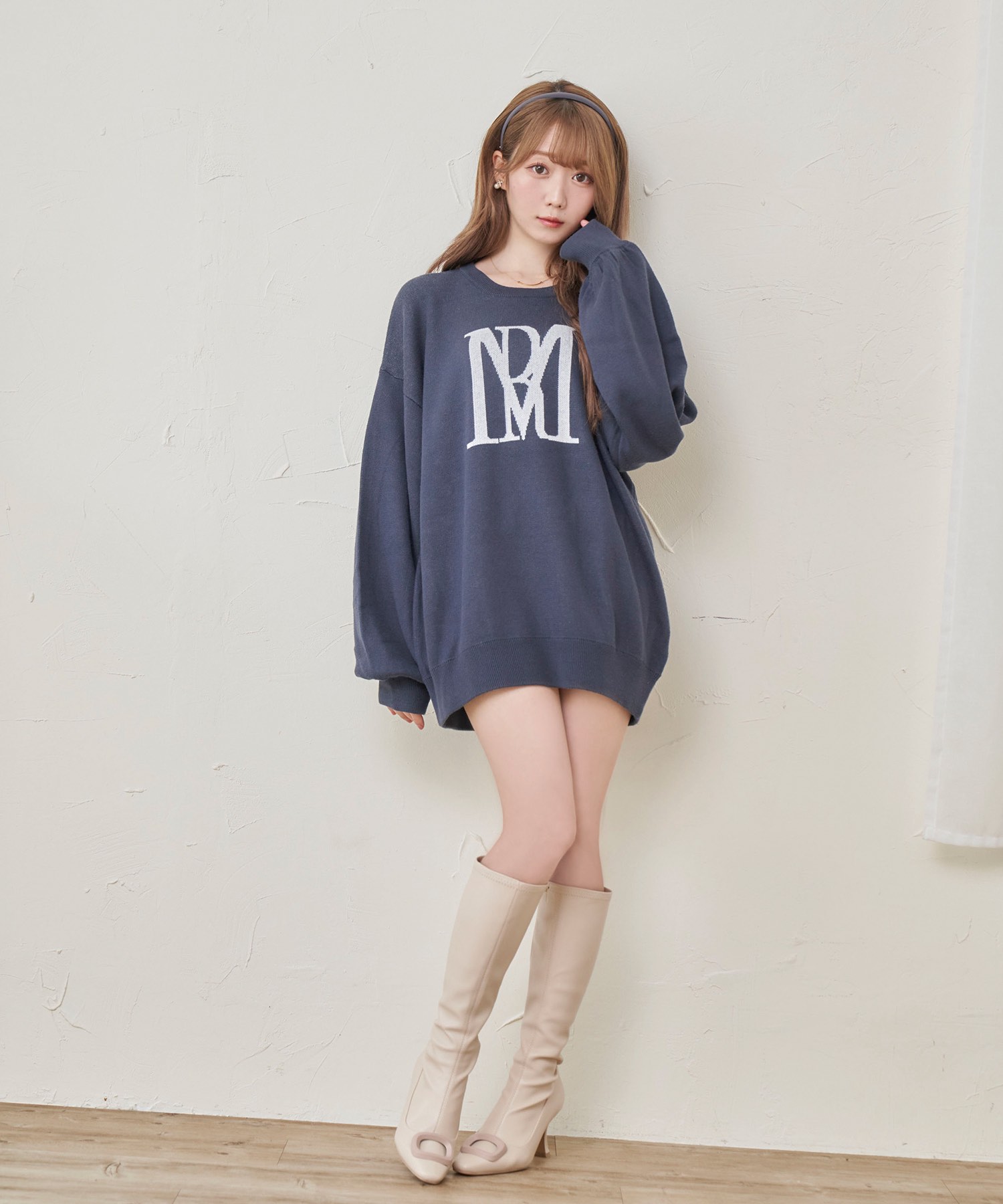 Rosé Muse RM logo knit_L size【white】大谷映美里 - ニット/セーター