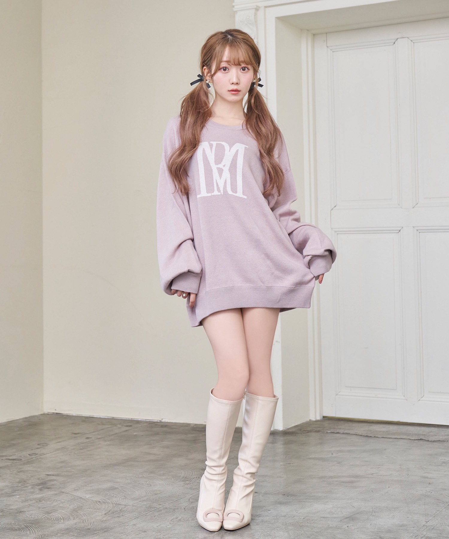 RM logo knit_L size【pink】 – BUNNY APARTMENT
