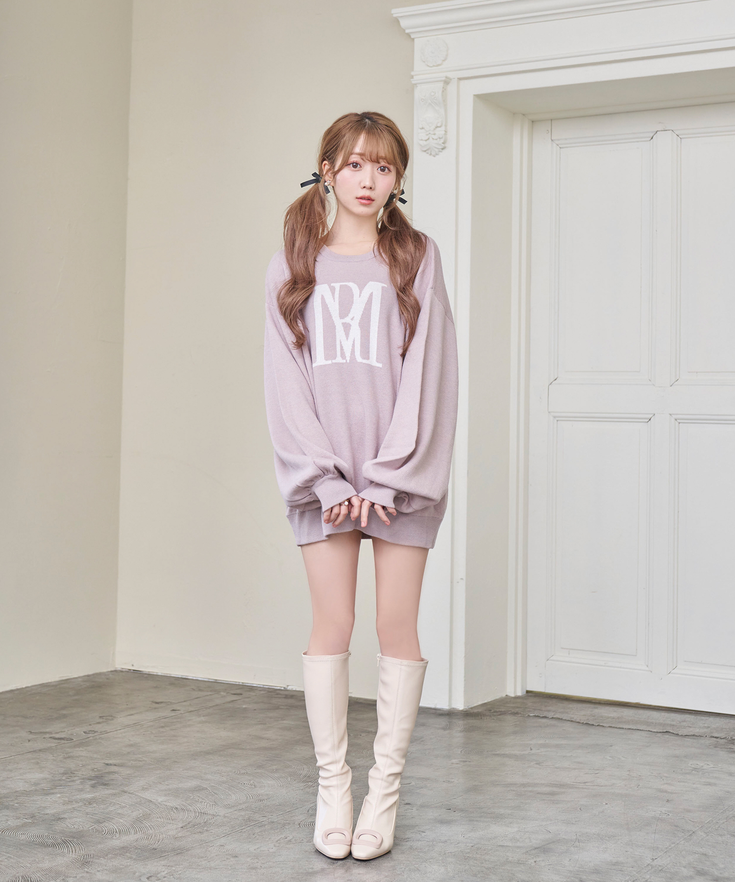 RM logo knit_L size【pink】 – BUNNY APARTMENT