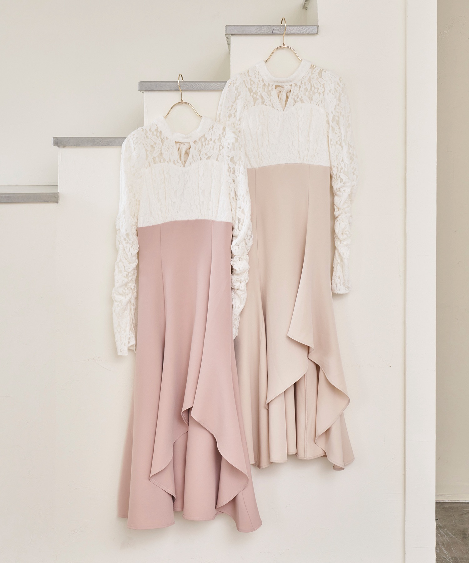 lace docking dress【pink】