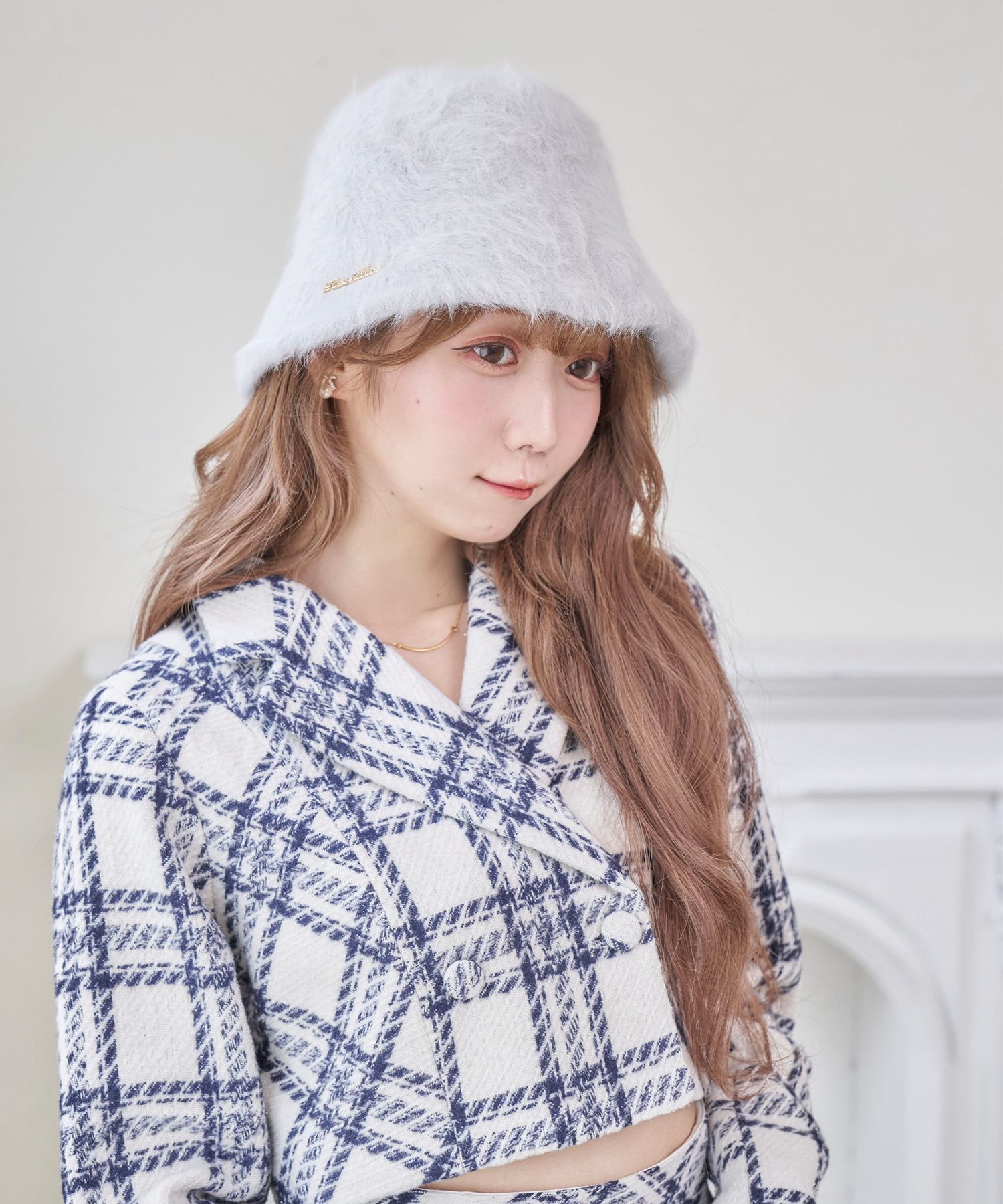 charm fur bucket hat【greige】