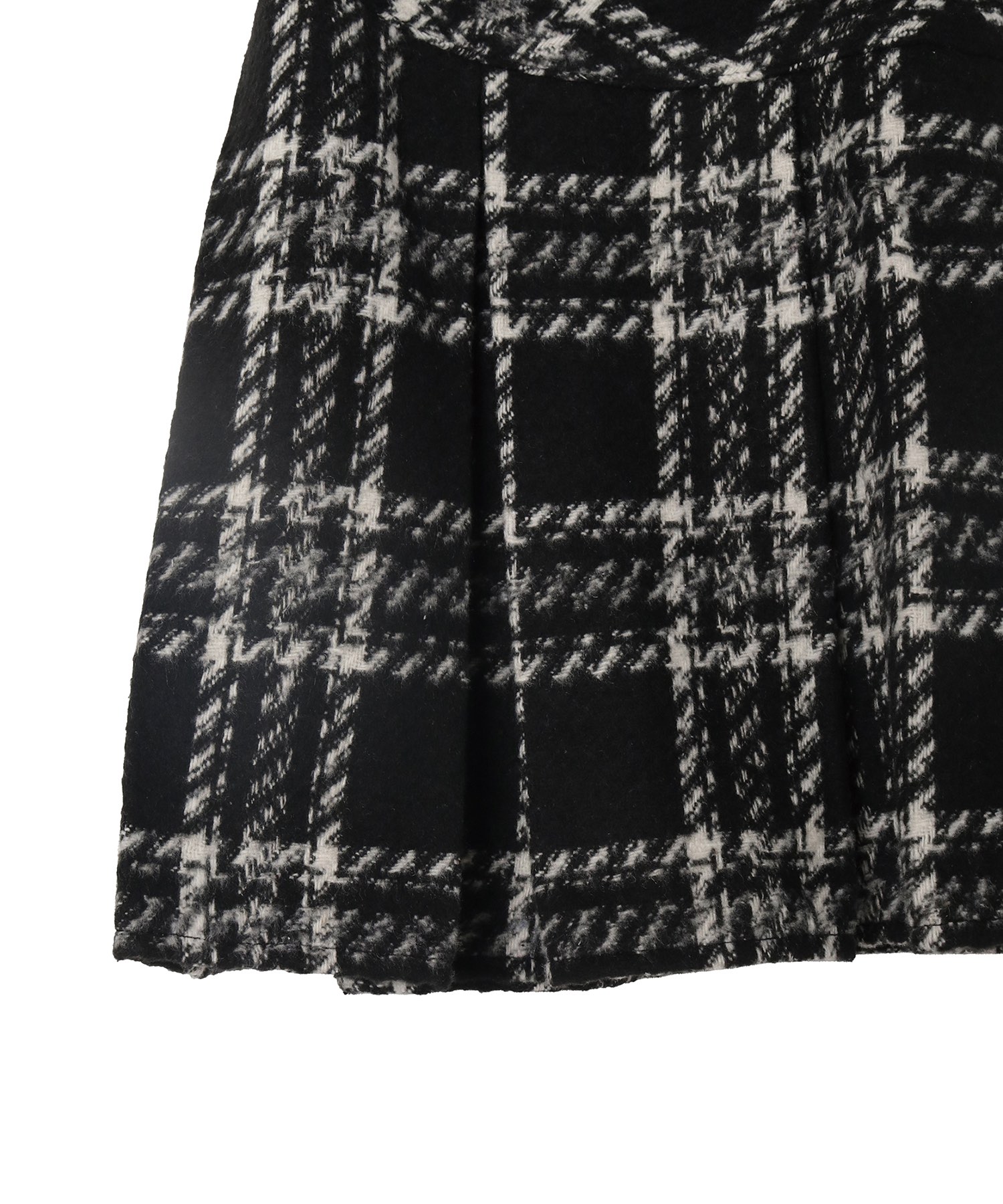 check pleated skirt【black】 – BUNNY APARTMENT