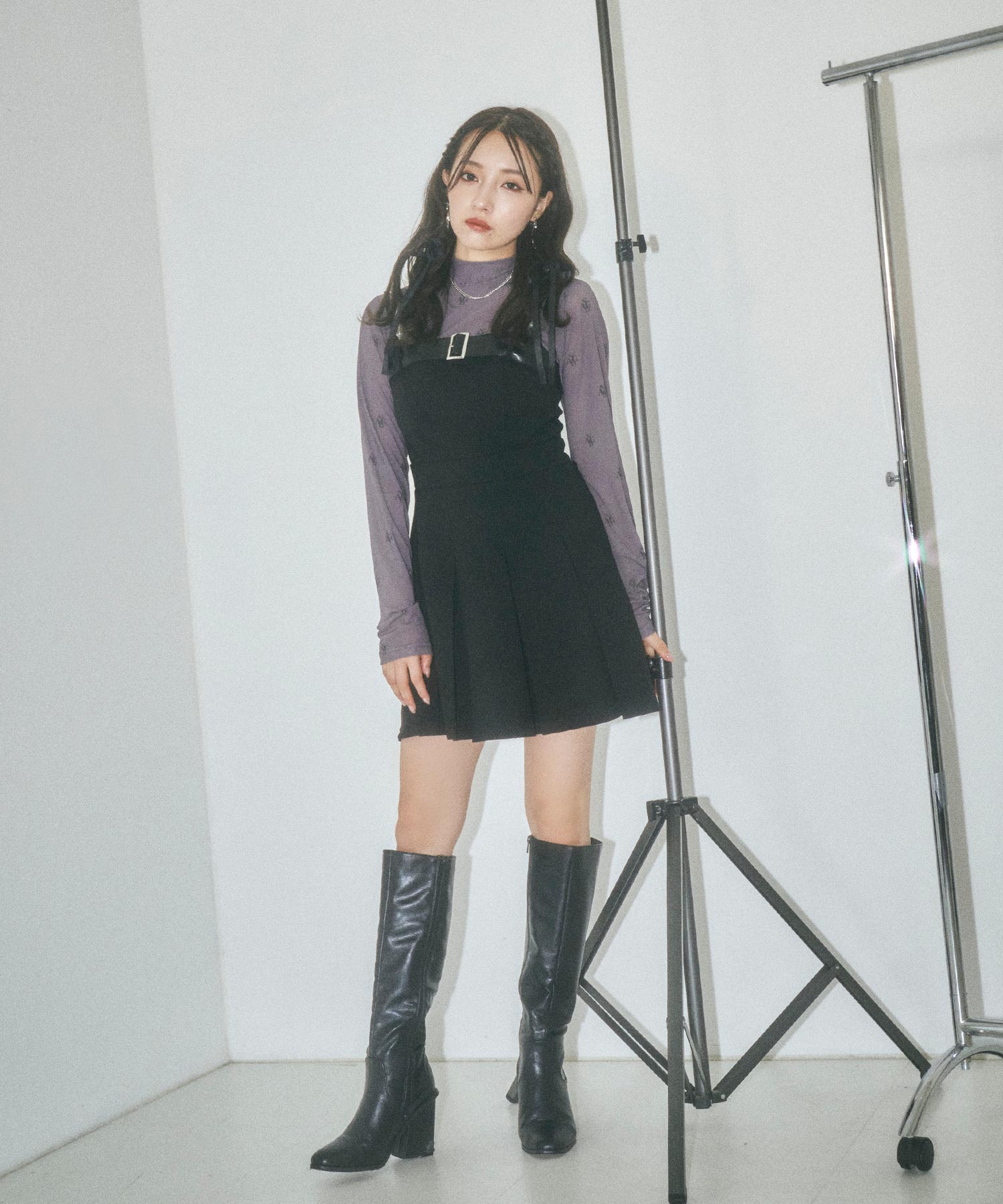 ロゴメッシュトップス