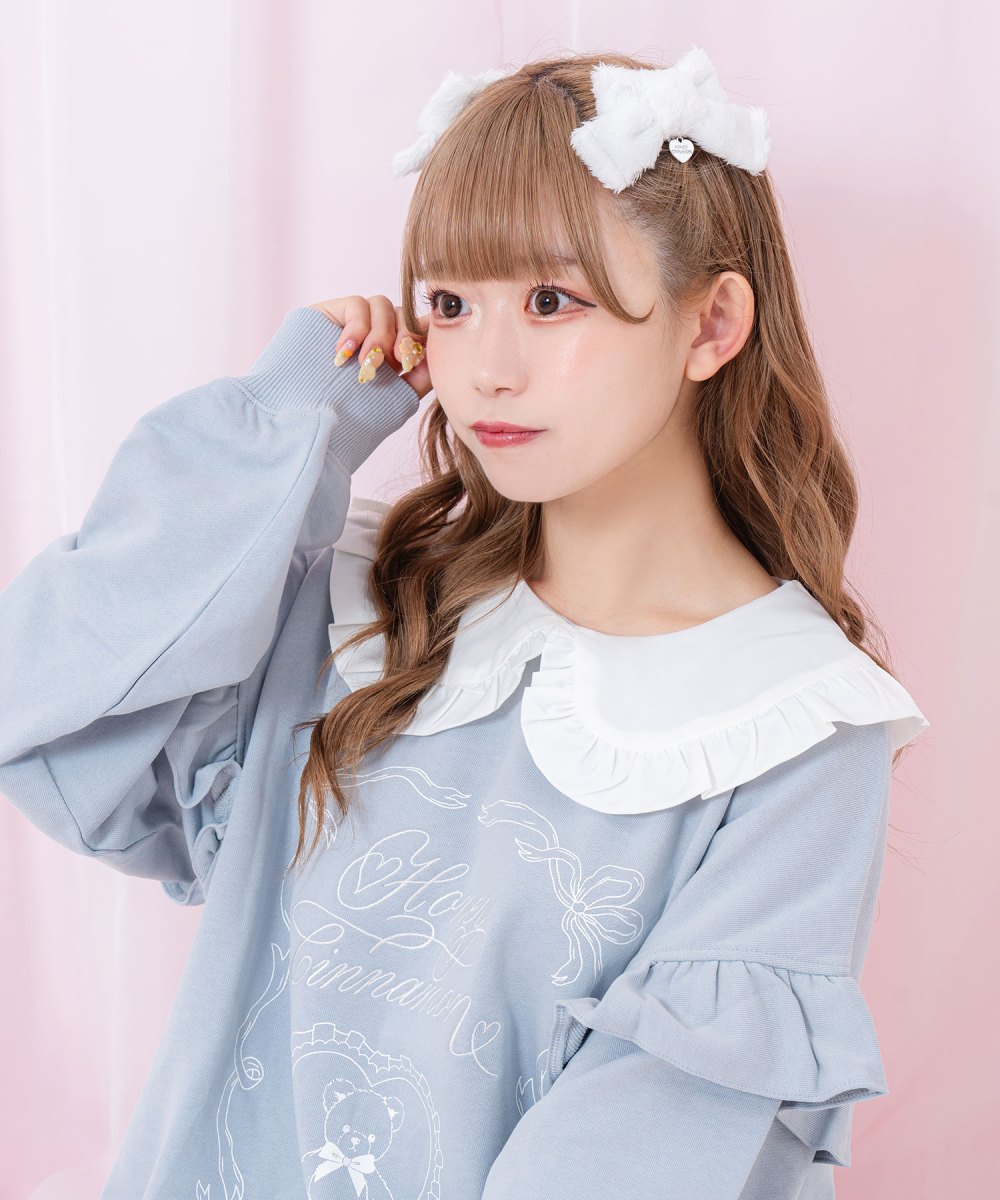 ロゴチャームフェイクファーリボンセット