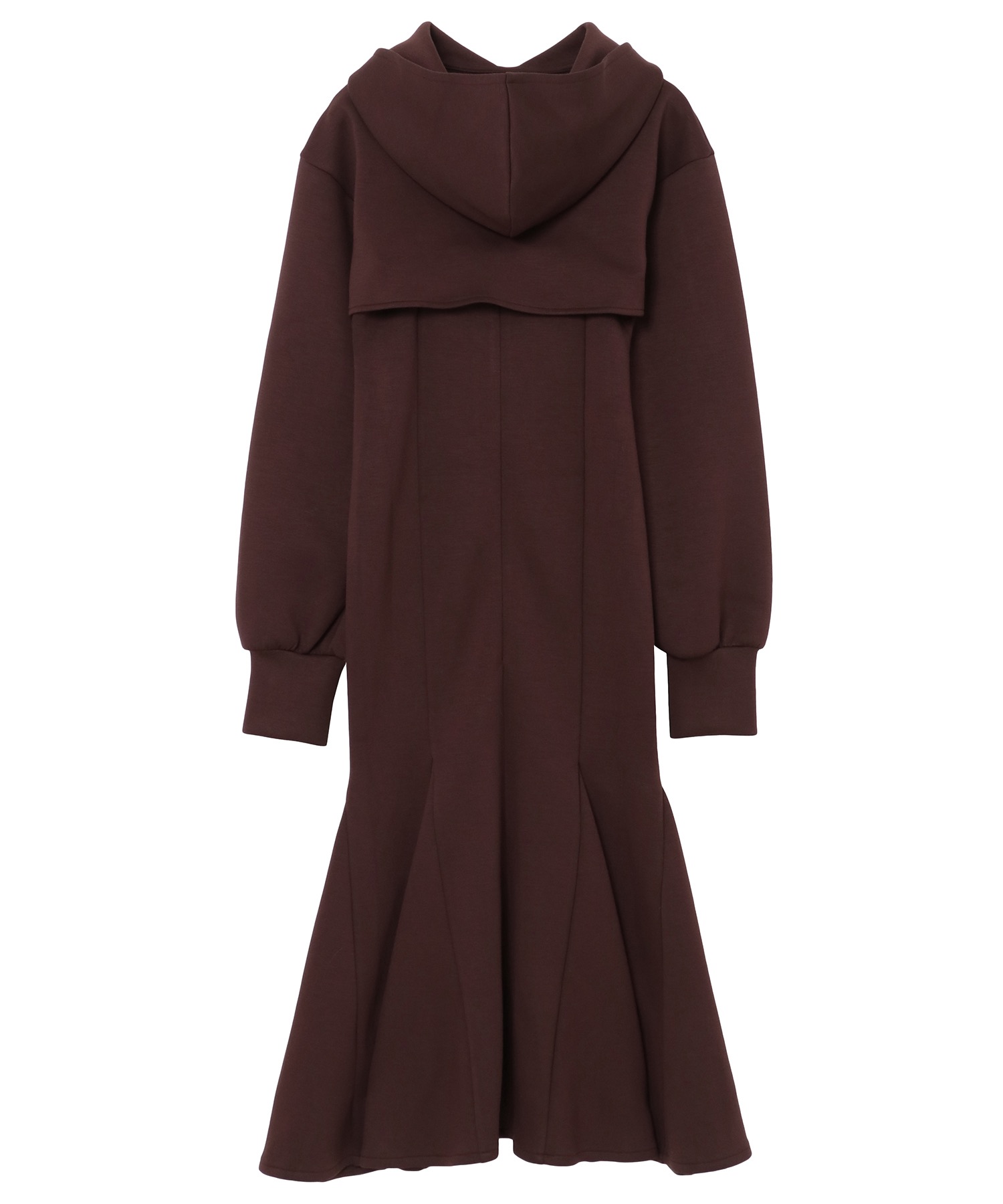 2way mermaid cut dress【brown】