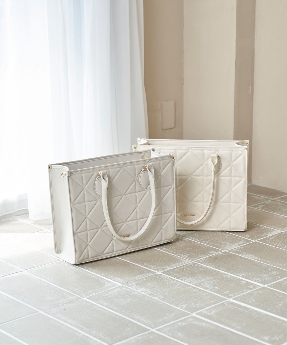 quilting big tote【gray】 – BUNNY APARTMENT