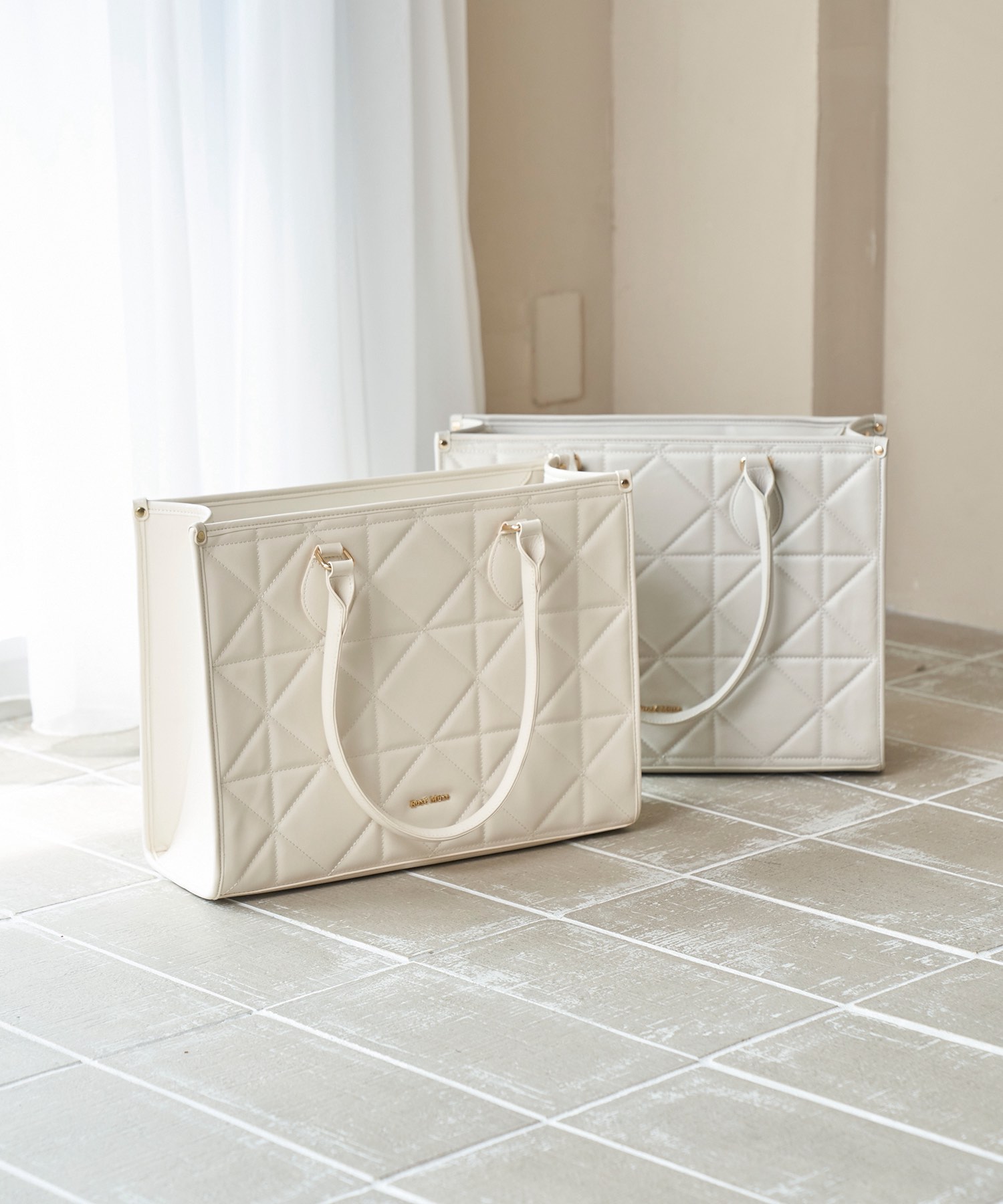 quilting big tote【ivory】 – BUNNY APARTMENT - バッグ