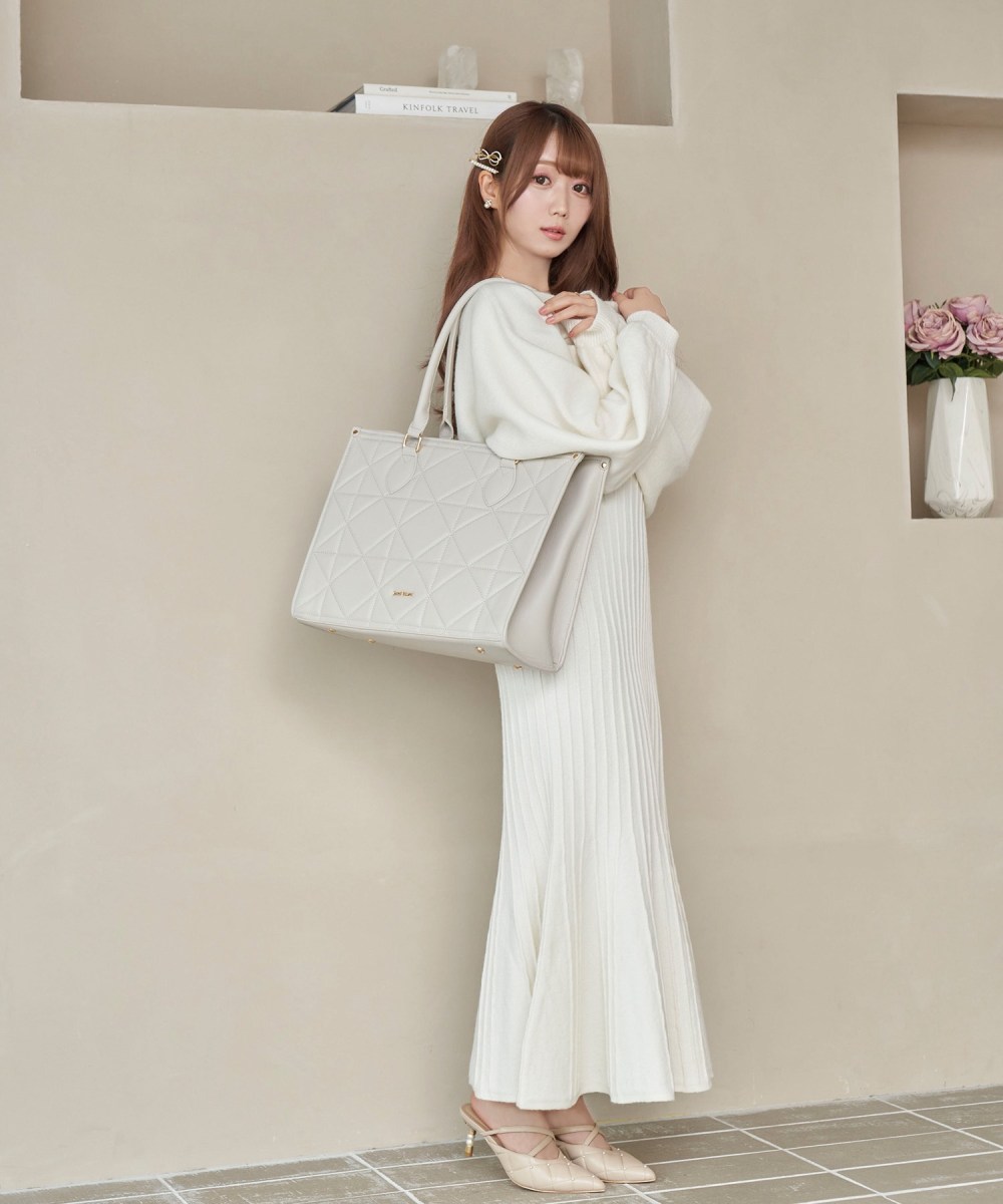 quilting big tote【gray】