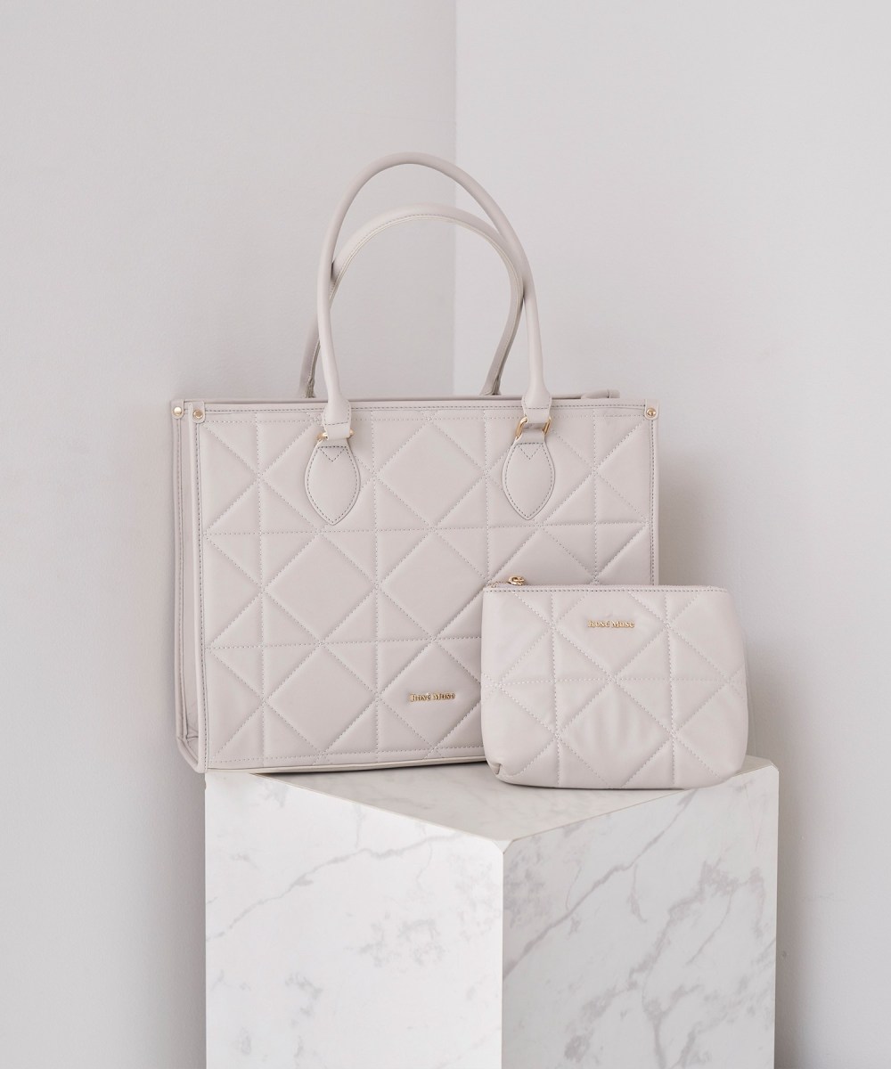 quilting big tote【gray】